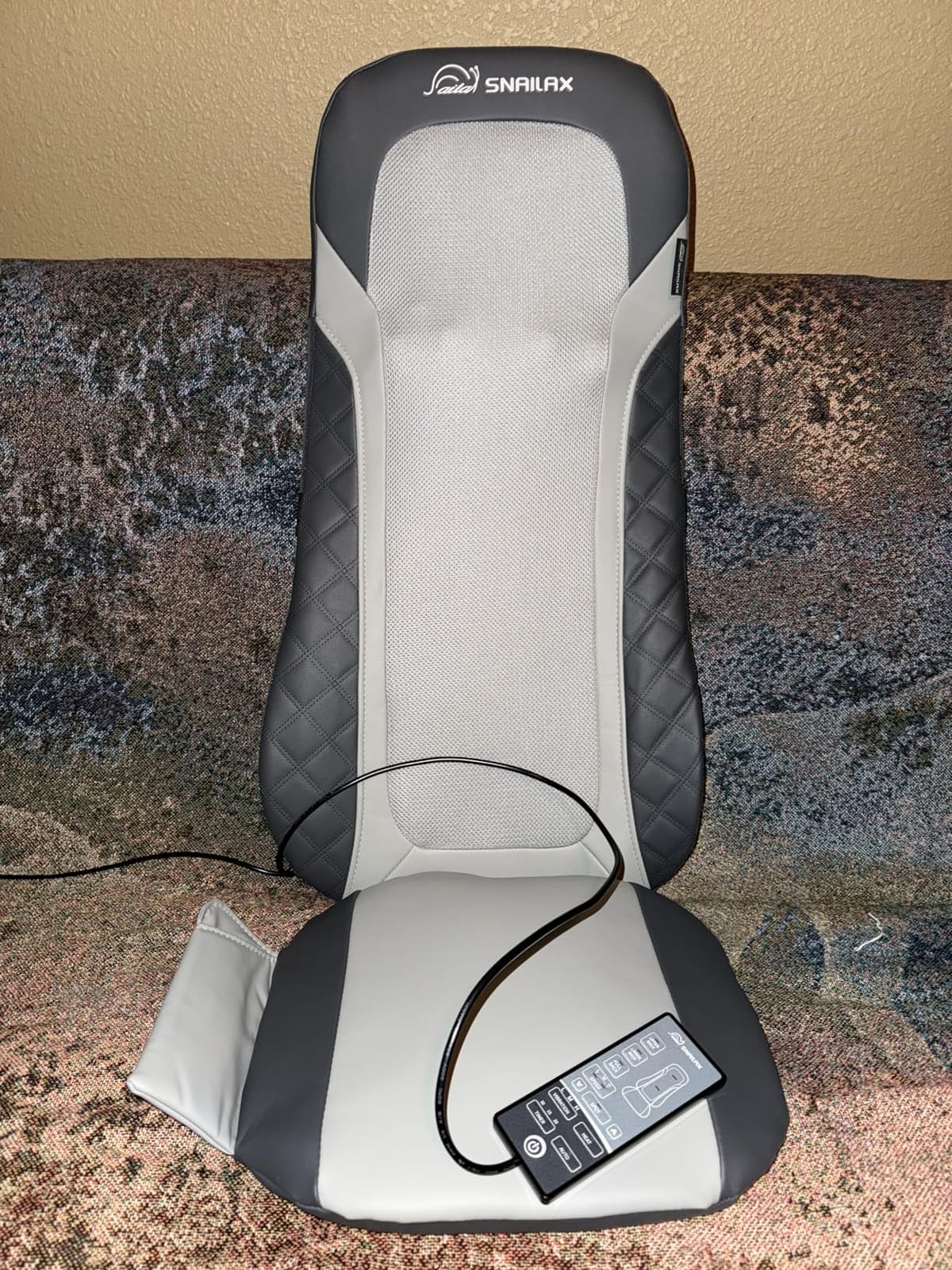 Snailax Shiatsu Back Massager with Heat,Full Back Massager for Pain Relief Deep Tissue,Longer Massage Chair Pad,Back Kneading Shiatsu or Rolling Massage for Chair, Gifts for Women Men Parents customer photo 1
