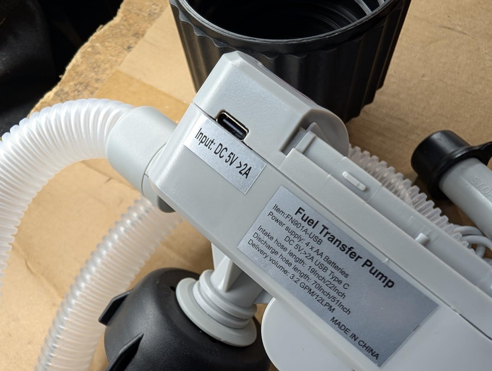 Keimi Portable Fuel Transfer Pump with Auto-Stop, 3.2 Gallon per Min, 51