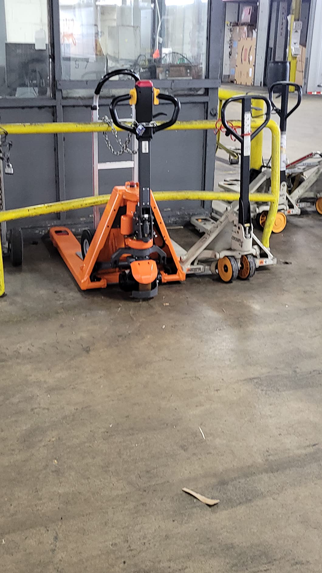 Tory Carrier Electric Pallet Jack Truck, 3300lbs Capacity 48 X 27 Forks | Motorized Pallet Lift Trucks, Powered Lithium Battery Truck for Indoor Storage & Material Handling for Warehouse Yellow customer photo 1