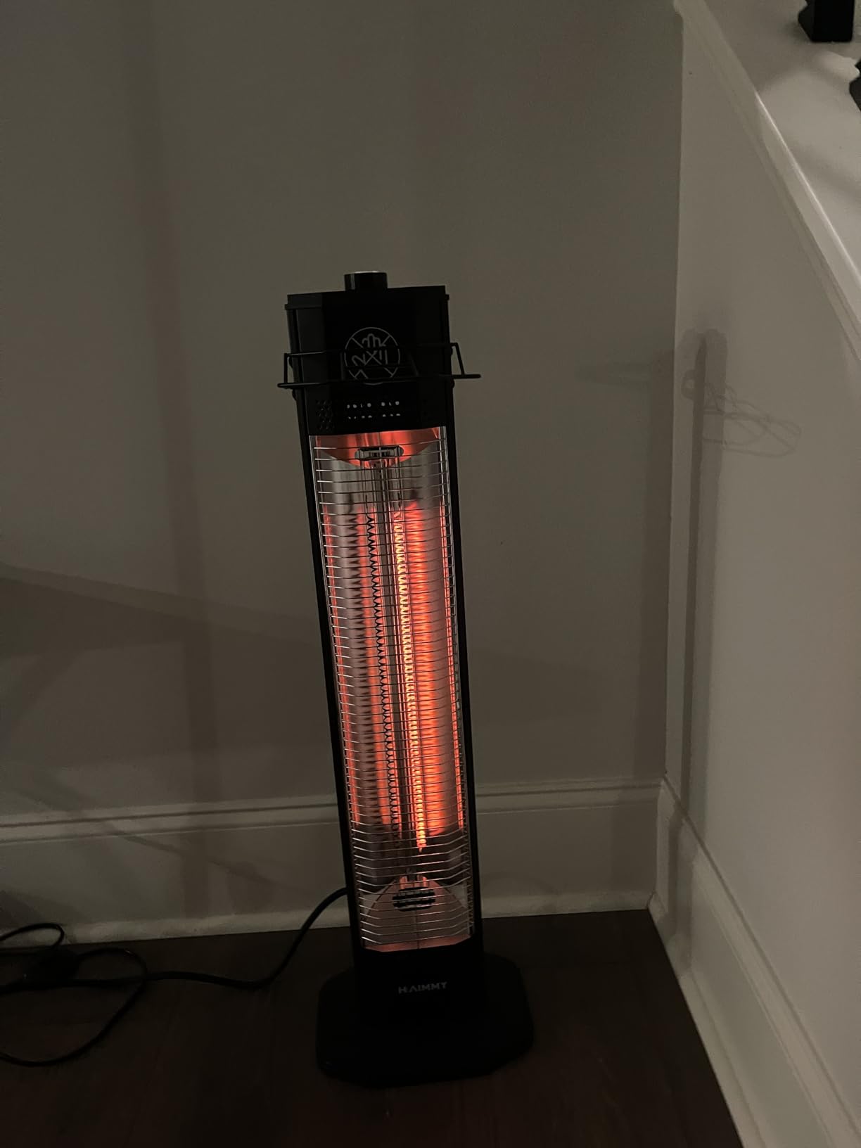 Outdoor Electric Patio Heater, 34-inch 1500W Infrared Tower Heater with Instant Heating, Tip-Over & Overheat Protection, IPX5 Waterproof Space Heater for Patio Garage Workshop Indoor & Outdoor Use customer photo 2