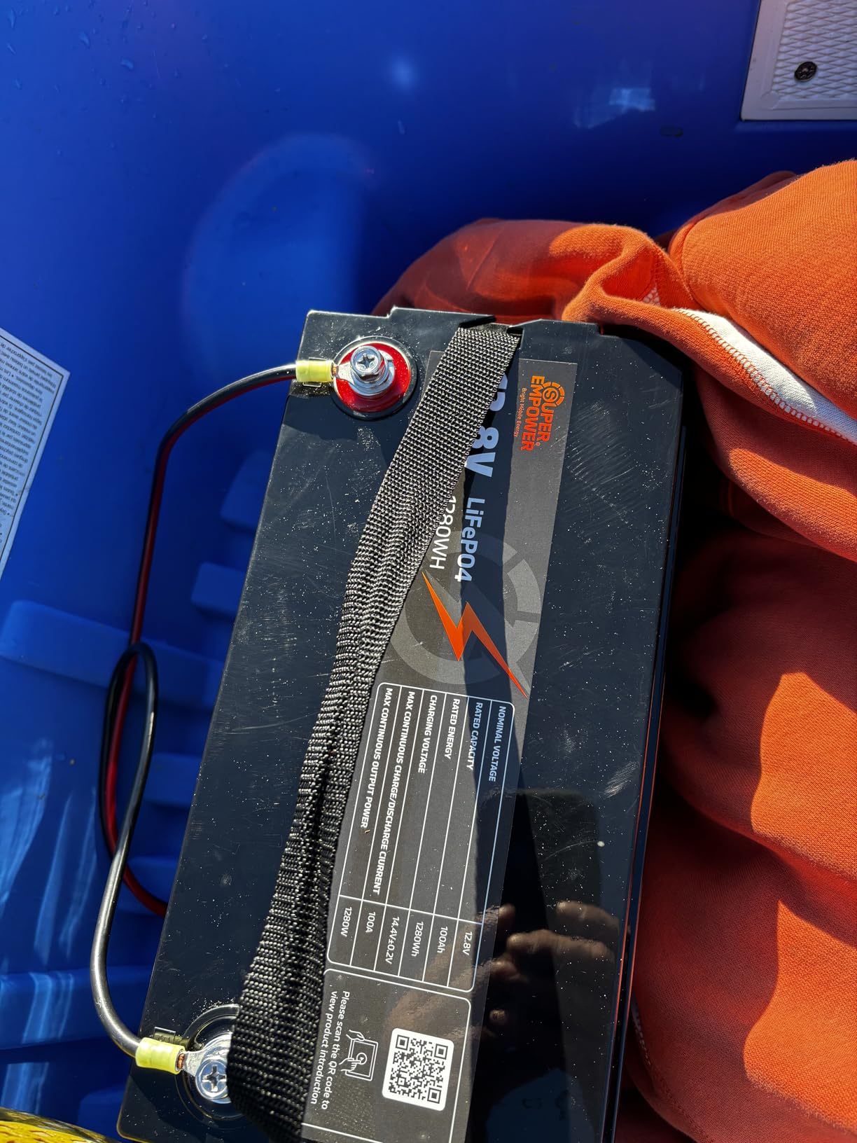 12V 100Ah LiFePO4 Lithium Battery- BCI Group 31, Deep Cycle RV LiFePO4 Battery with Low-Temp Protection, 100A BMS, 1280Wh, Max.15000 Cycles, 10-Year Lifespan for RV, Solar, Trolling Motor, Marine customer photo 1