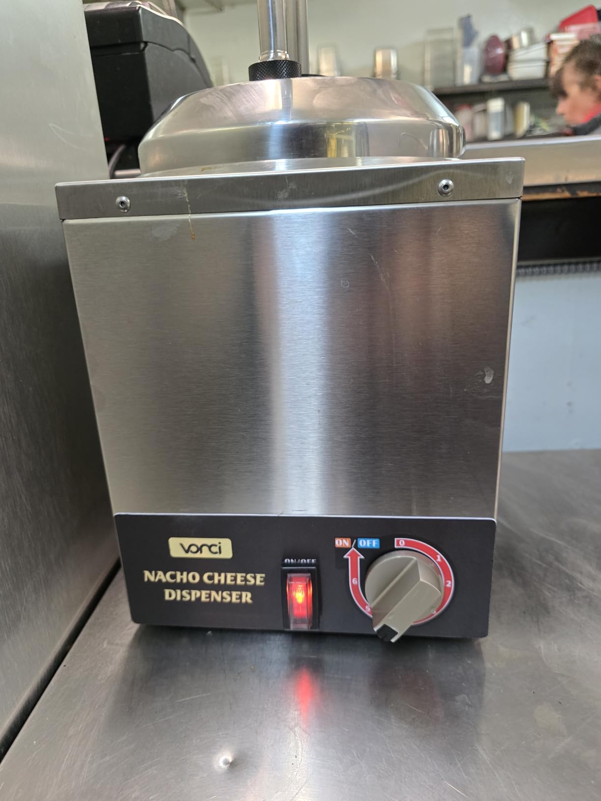 VONCI Nacho Cheese Dispenser, 2.8 Qt (2.5L) Nacho Cheese Warmer with Stainless Steel Pump, Hot Fudge Dispenser with 6-Level Temperature Control, Commercial Cheese Dispenser for Hot Fudge Cheese Caramel customer photo 1