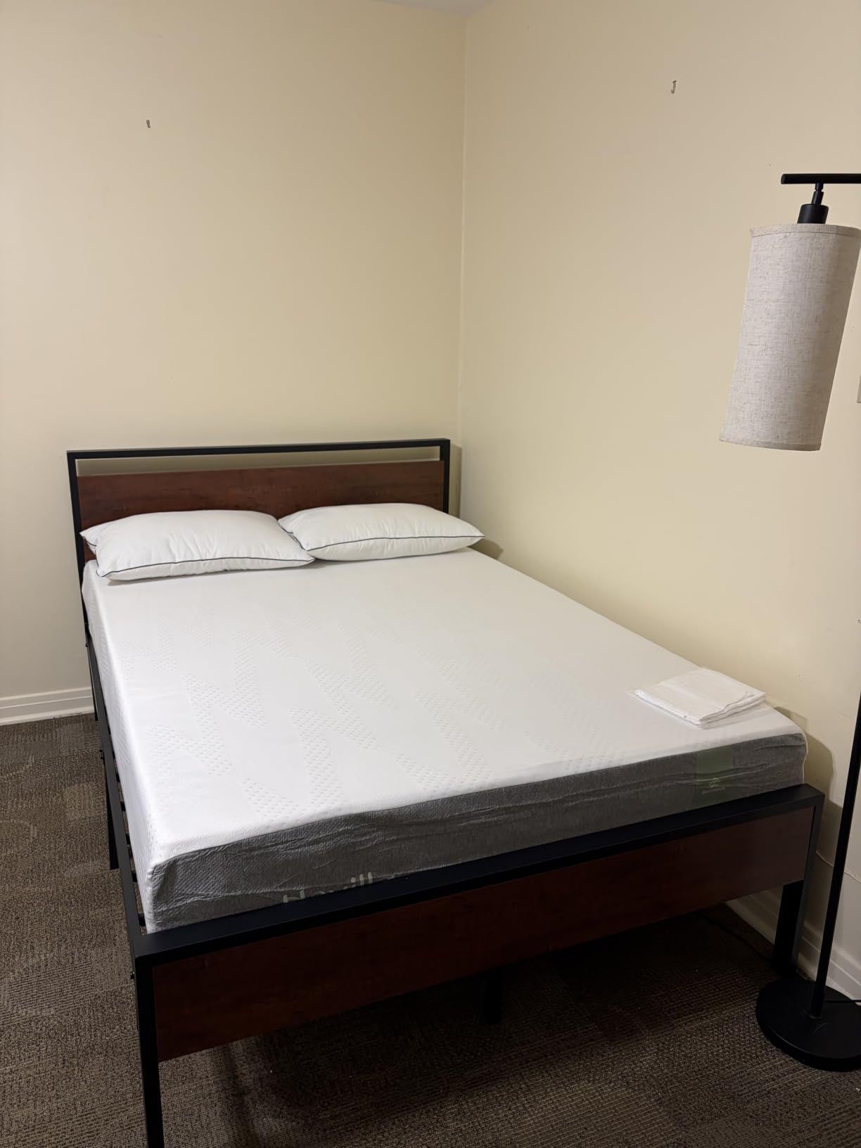 Allewie Twin Size Bed Frame, Heavy Duty 12 Metal Slats Support, Black Oak | Wooden Headboard and Footboard, Modern Platform Bed, No Box Spring Needed, Under-Bed Storage, Noise Free, Easy Assembly customer photo 1