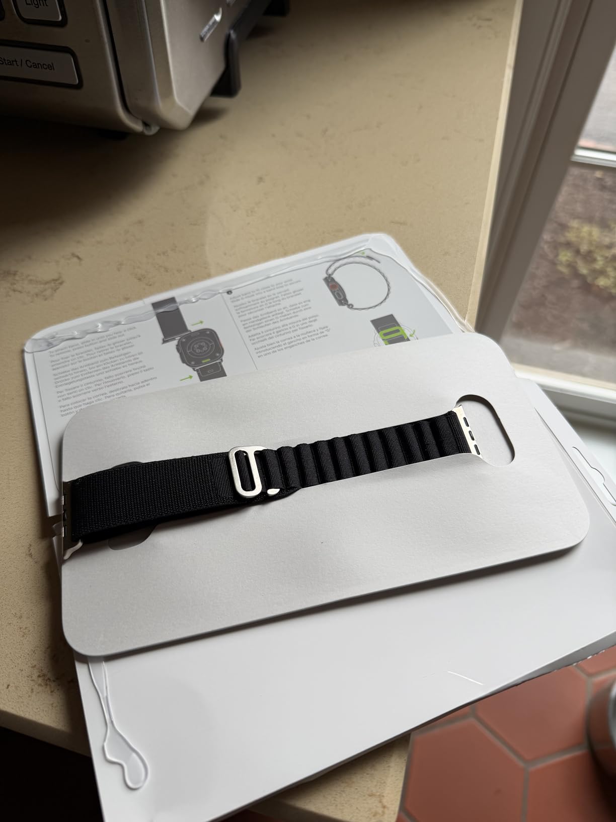 Apple Watch Band - Alpine Loop - 49mm - Terra Cotta - Medium - Natural Titanium Finish customer photo 2