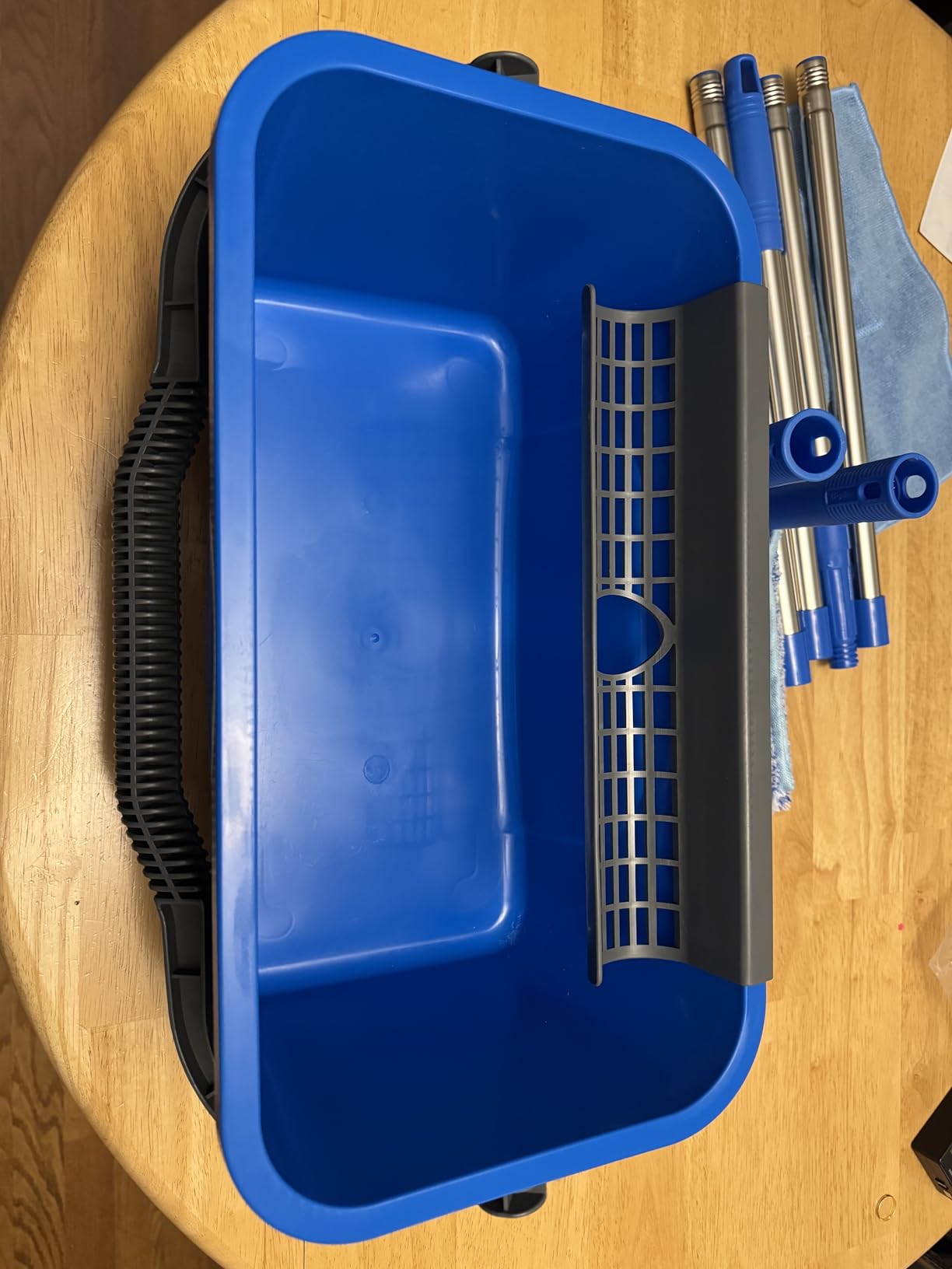 PIMEKOY Window Cleaning Kit with Bucket, Squeegee and Scrubber for Outdoor - Professional Window Washing kit, 61
