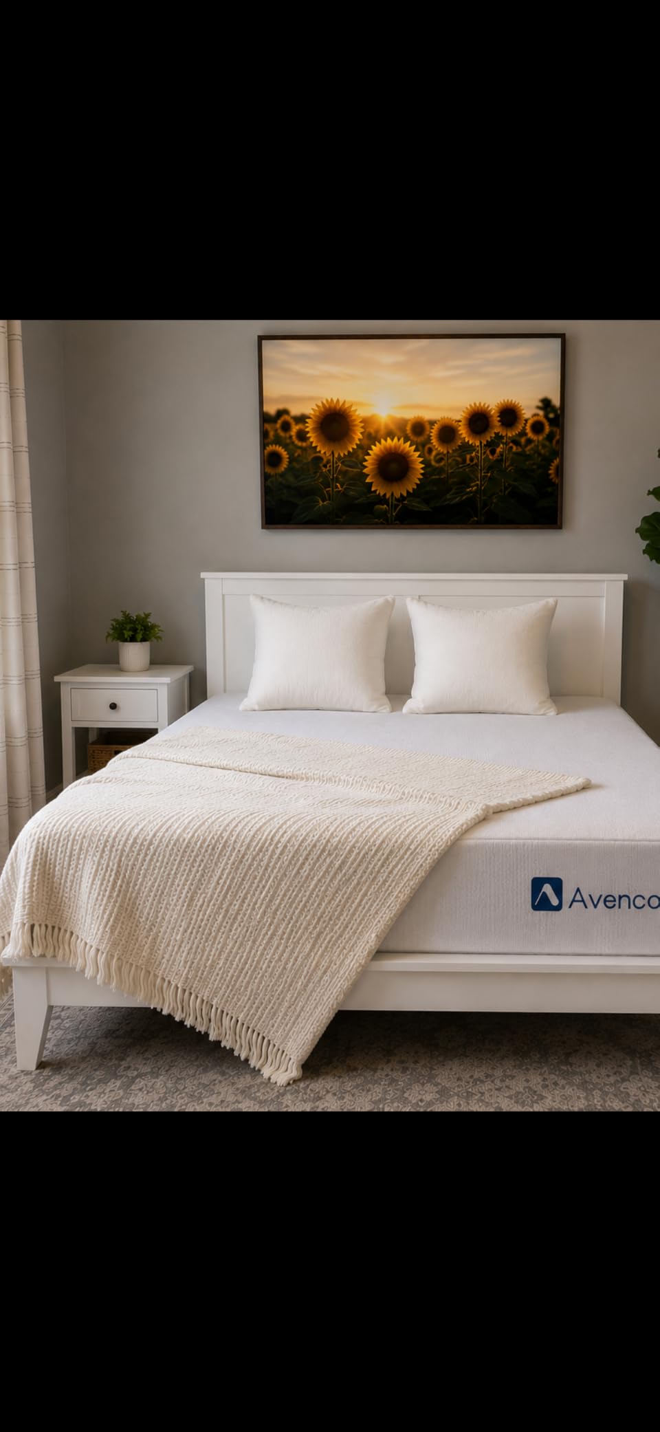 Avenco 10 Inch Twin Size Gel Memory Foam Mattress in a Box, Cooling Night Sleep & Pressure Relief, Grey, Fiberglass Free, CertiPUR-US Certified customer photo 1
