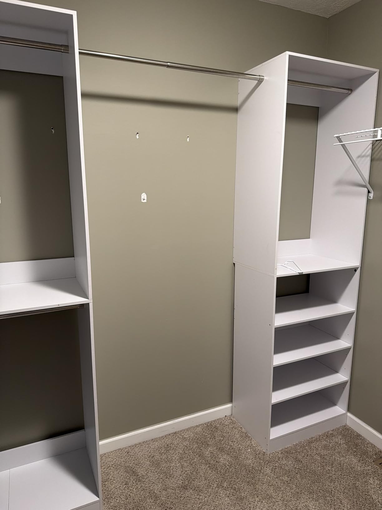 Closet Organizer System of 4 Sets with 3 Drawers, 9 Hanging Rods & 8 Shelves, 157