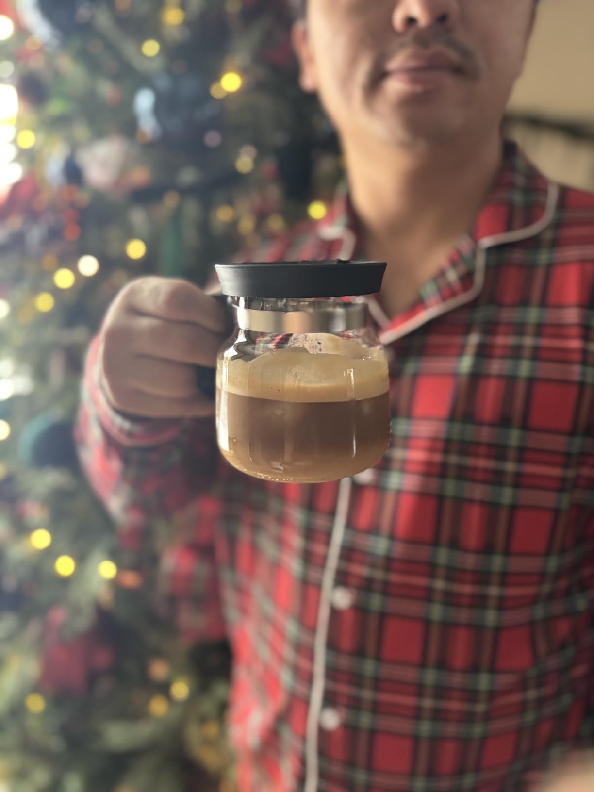 16 Oz Coffee Pot Mug,Mini Coffee Pot Cup,with Spill Proof Lid Heatproof Glass Mug Large Capacity ideal Gift for Coffee Lovers customer photo 1