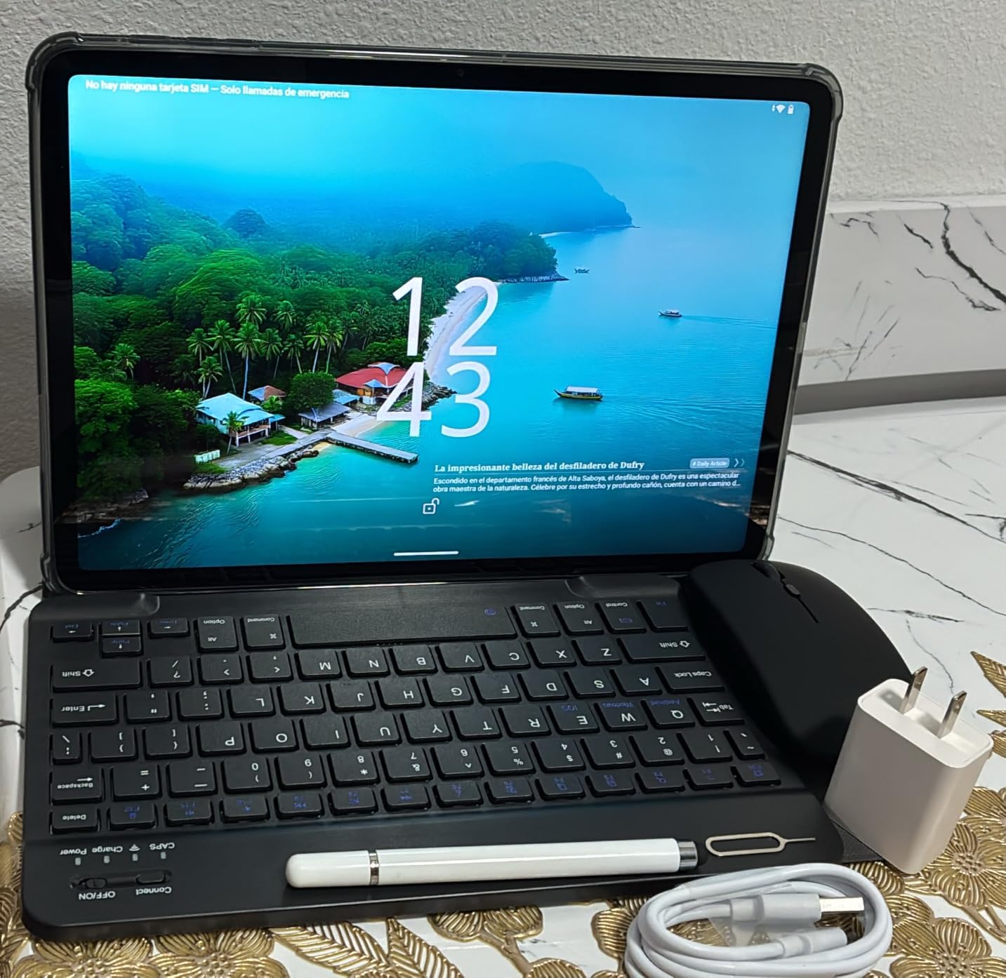 T60 12 inch Android 16 Gaming Tablet, 48GB RAM+256GB ROM, 2.4K 2400x1600 90Hz Display, Unisoc T7280 Octa-Core, 10000mAh, 16MP+8MP Camera, WiFi, with Keyboard/Mouse/Stylus, 4 Year Warranty customer photo 2