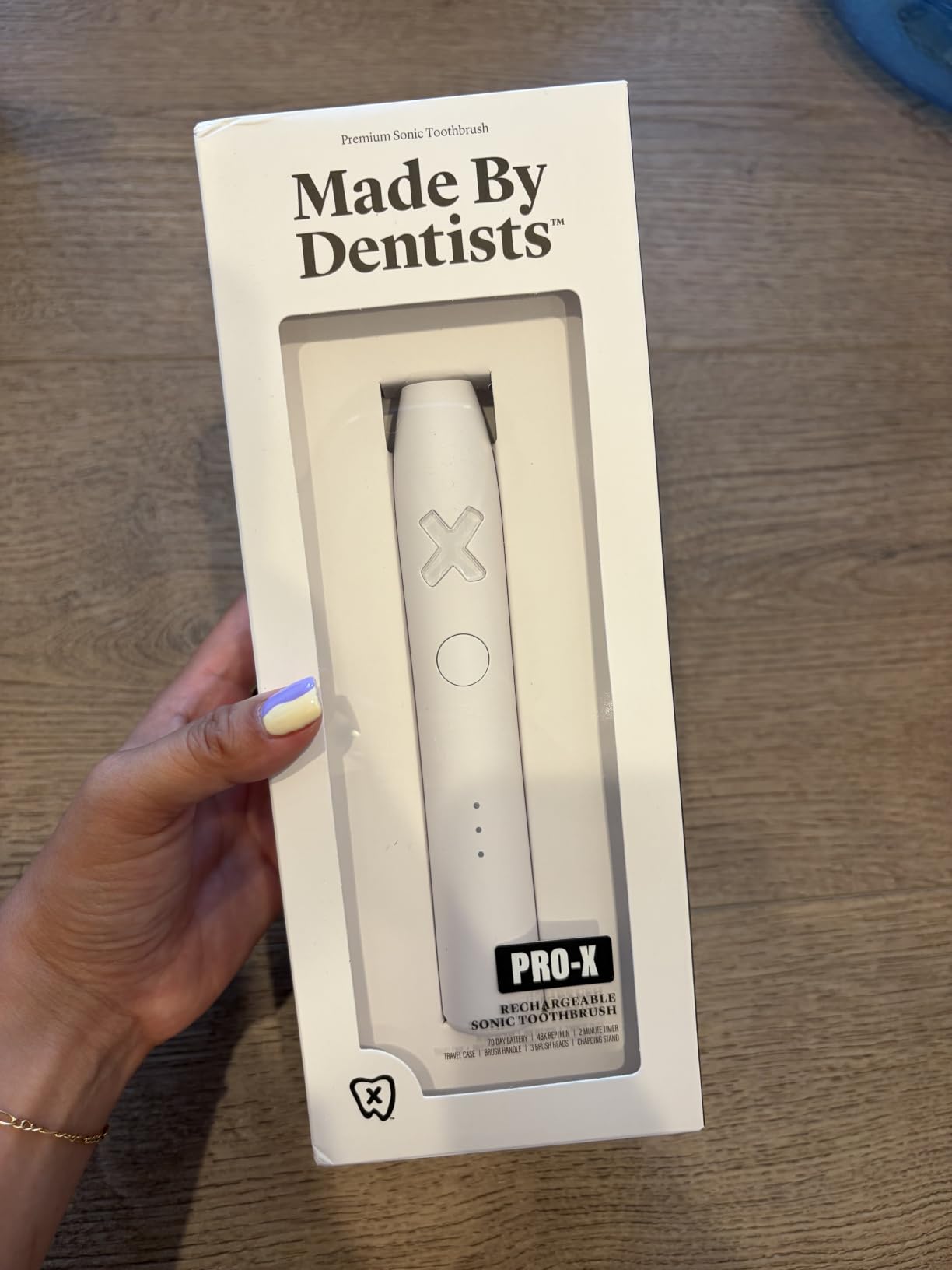 Made by Dentists PRO-X Sonic Electric Toothbrush for Adults - 70-Day Battery on One Charge, Dentist-Designed Whitening Rechargeable Toothbrush, 3 Brush Heads & Travel Case, 3 Modes, Black customer photo 1