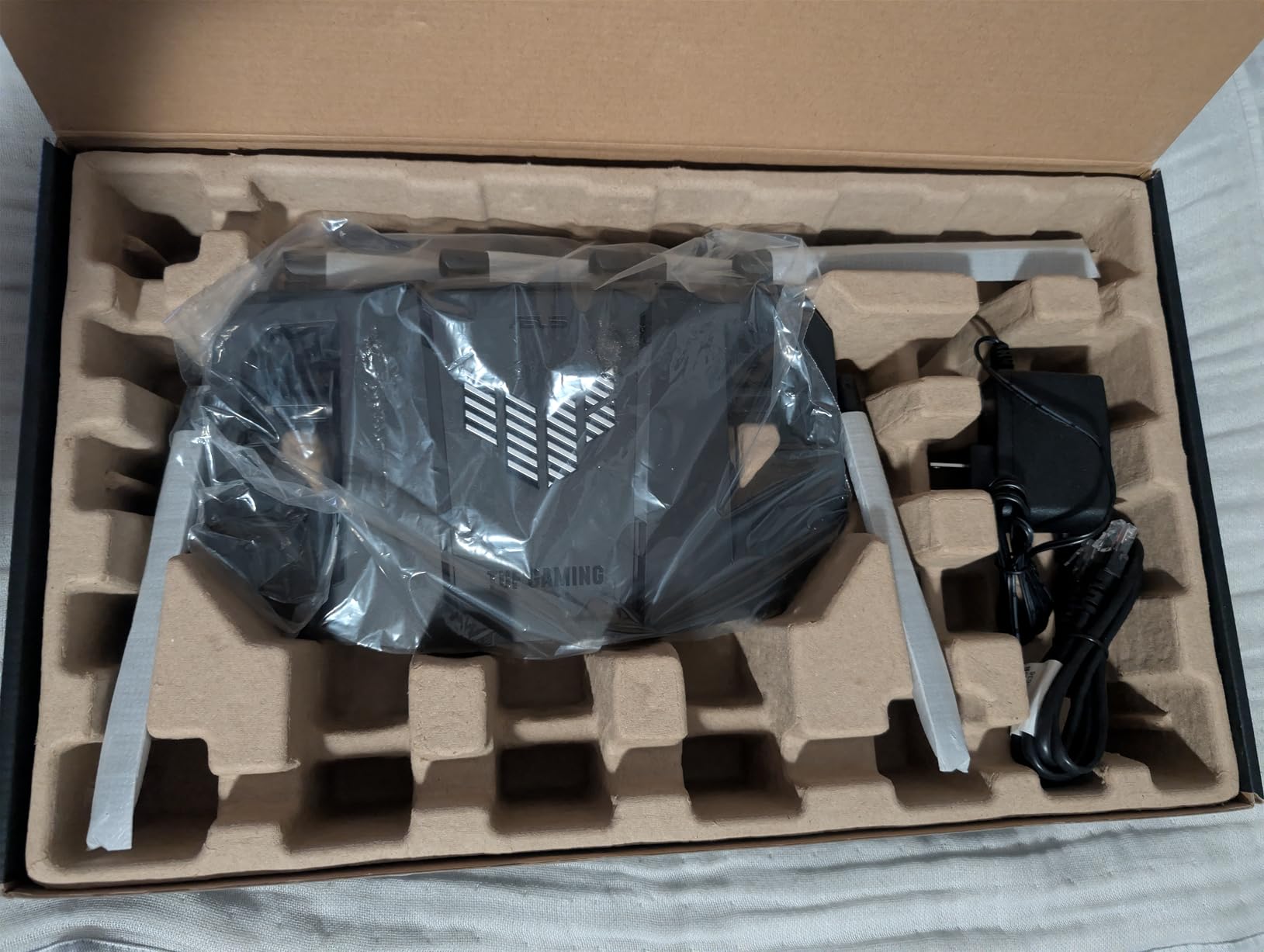 ASUS TUF Gaming BE6500 WiFi 7 Router - Dual-Band, Up to 6.5 Gbps Wireless, Game Accelerator, Multi-Link Operation (MLO), (x4) 2.5GbE Ports, Mesh + VPN Compatible, & Subscription-Free Network Security customer photo 1