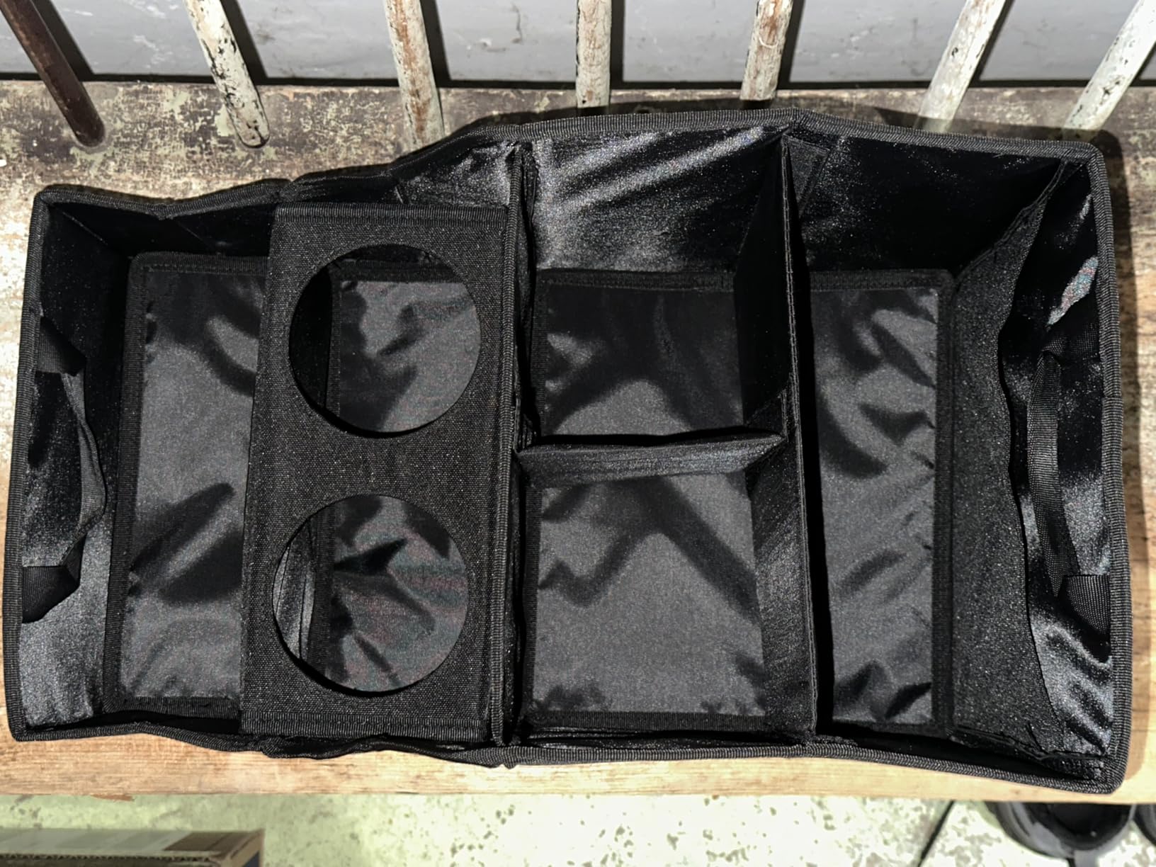 Car Seat Organizer Back Front Captains Seats Storage Travel - Back Seat Car Organizer with 9 Compartments, 2 Cup Holders - Foldable, Black customer photo 2