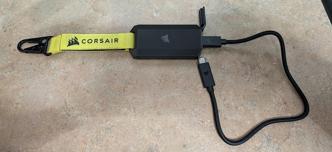 Corsair EX400U Survivor 2TB USB4 External SSD - Up to 4000 MB/s, IP55 Rugged Drive, Plug & Play for PC, Mac & iPad - Black customer photo 1
