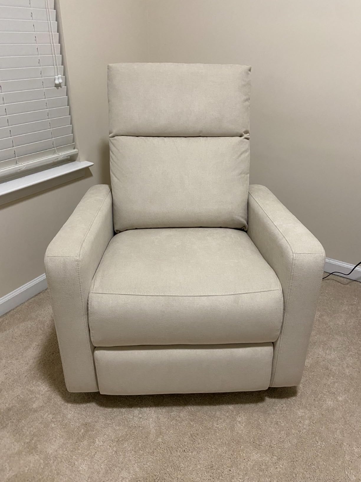 Nurture& The Glider Plus - Premium Nursery Power Recliner | Swivel Chair with Adjustable Head Support | Adjustable Lumbar Support Built in USB The Ultimate Comfort for Nursing, Relaxing (Boucle Creme) customer photo 2