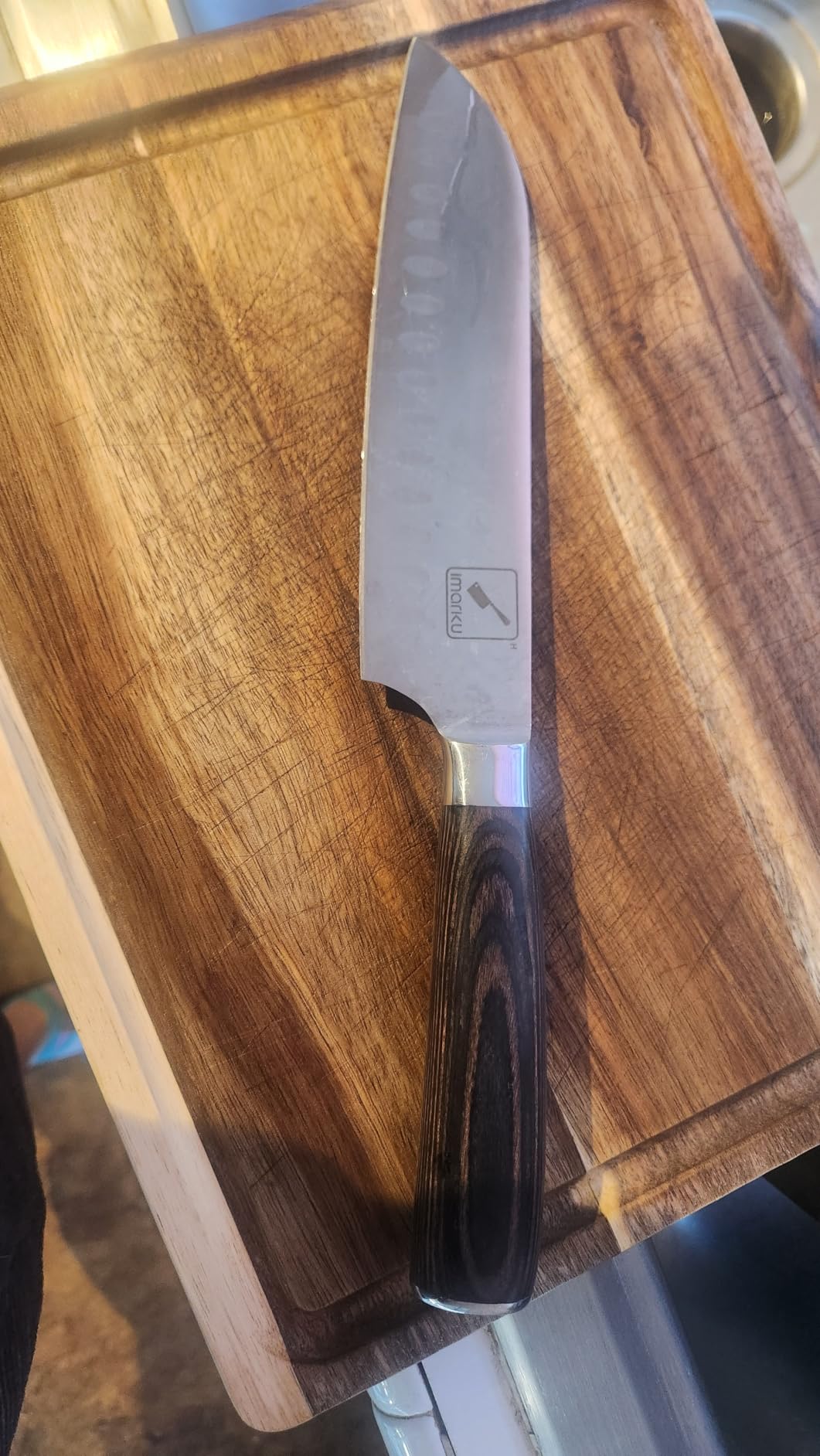 imarku Nakiri Knife 7 Inch, Razor Sharp Japanese Kitchen Knife Chef Knife | High Carbon Stainless Steel, Pakkawood Handle customer photo 1