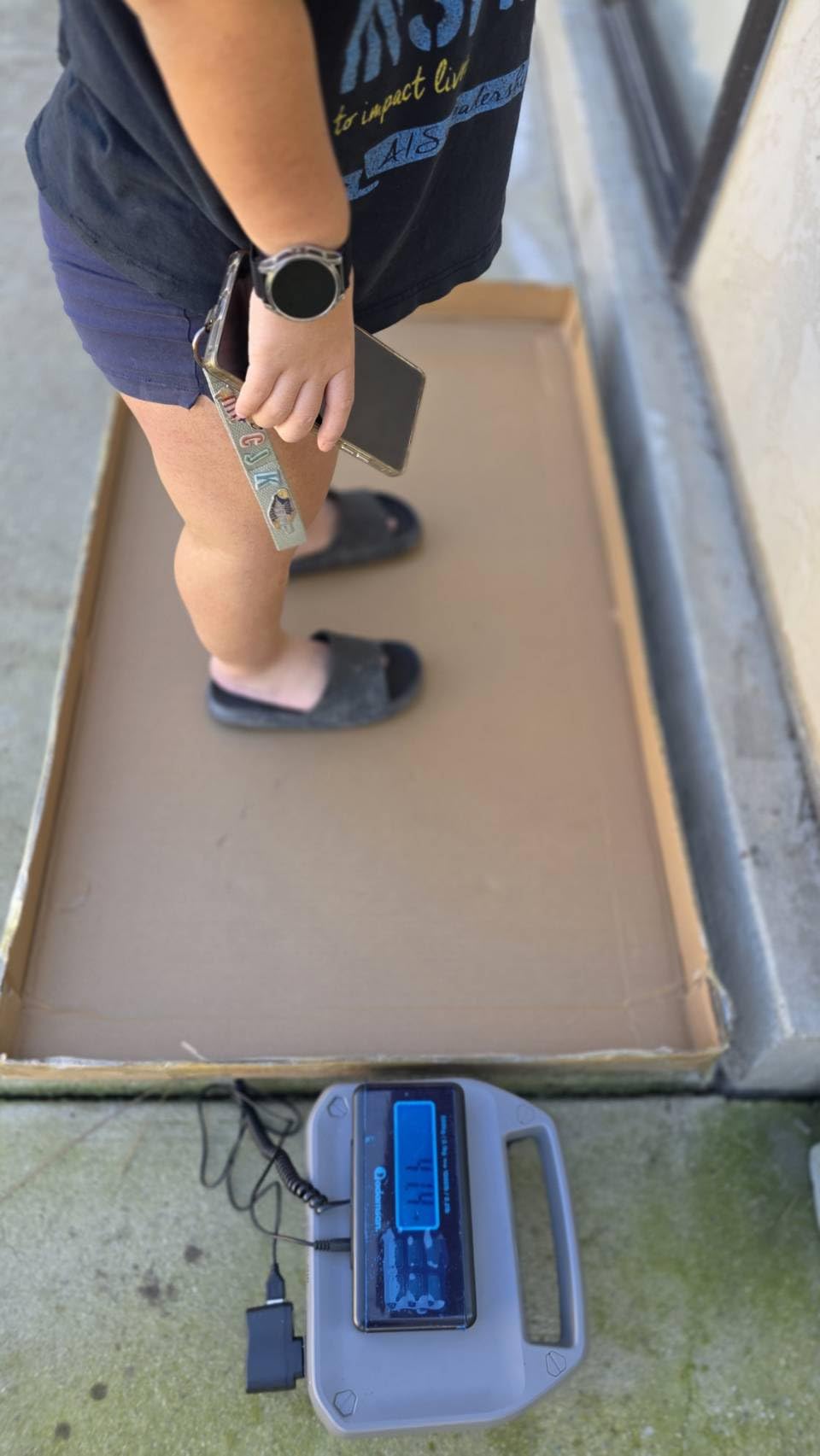Adamson Livestock Scale 1100 lb / 500 kg - Heavy Duty Digital Dog Scales for Large Breed, for Sheep, Pigs, Goats - Tare, Hold & PCS - Battery or AC Powered (Batteries & Power Adapter Included) customer photo 2