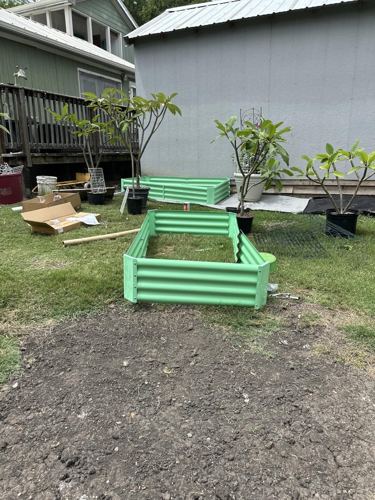Land Guard 3 Pack 8×4×1ft Galvanized Metal Raised Garden Bed, Metal Planter Kit Box Outdoor for Deep-Rooted Vegetables, Flowers, Green and Herbs, Silver customer photo 1