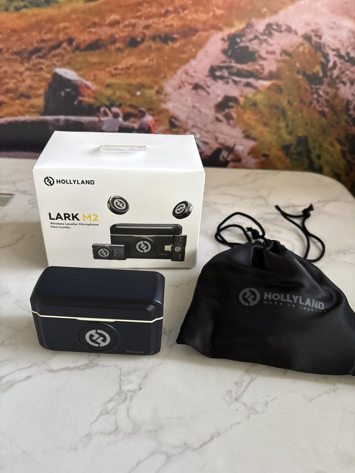 Hollyland Lark M2 Wireless Microphone for iPhone/Camera/Android/PC, 48kHz/24-bit High Fidelity Audio, 300m Range, Noise Cancelling, 40h Use, YouTube, Vlog, Streaming (Black, with Camera RX + USB-C RX) customer photo 1