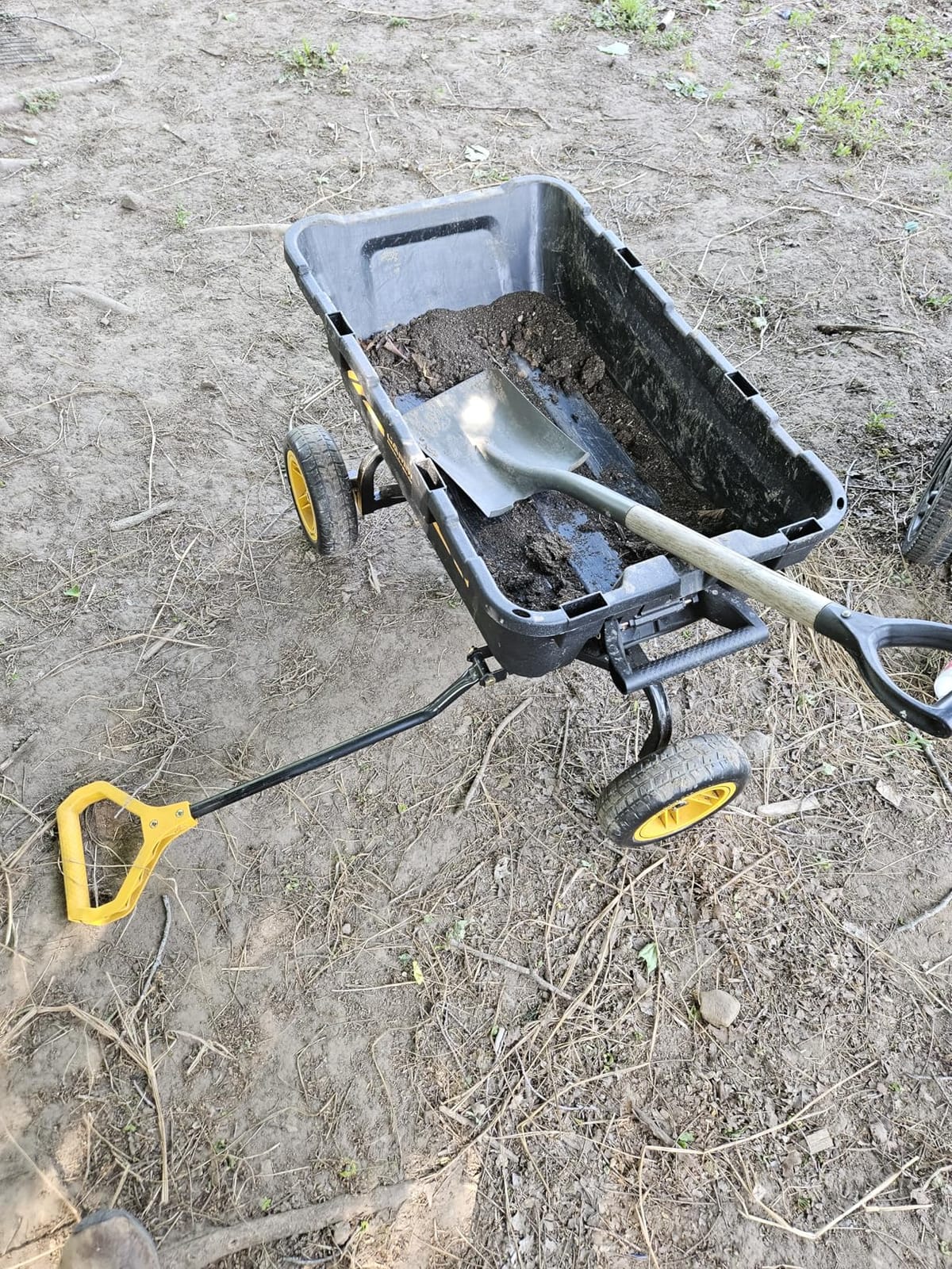 CAMMOO 10-in NO-Flat Tires 900lb Garden Dump Cart Wheelbarrow Garden Wagon customer photo 1