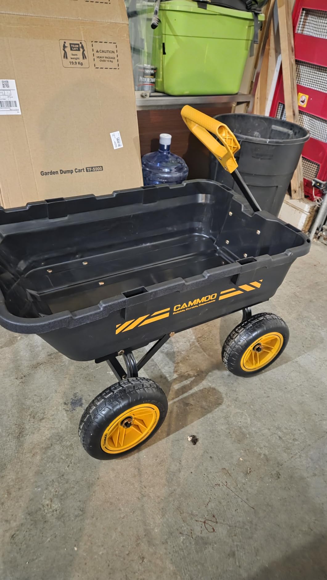 CAMMOO 10-in NO-Flat Tires 900lb Garden Dump Cart Wheelbarrow Garden Wagon customer photo 2