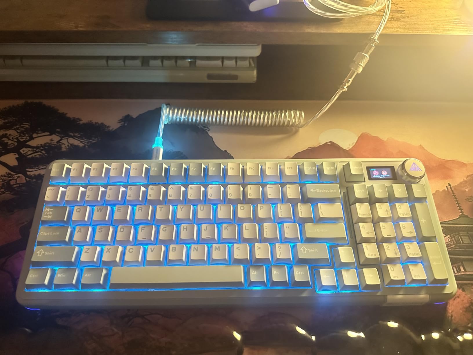 SOLAKAKA A99 Pro Mechanical Keyboard with LCD Screen & Metal Knob, Wireless Gaming Keyboard with BT5.0/2.4GHz/USB-C, Hot Swappable Creamy Keyboard, Gasket Structure, RGB Backlit, for Win/Mac customer photo 1