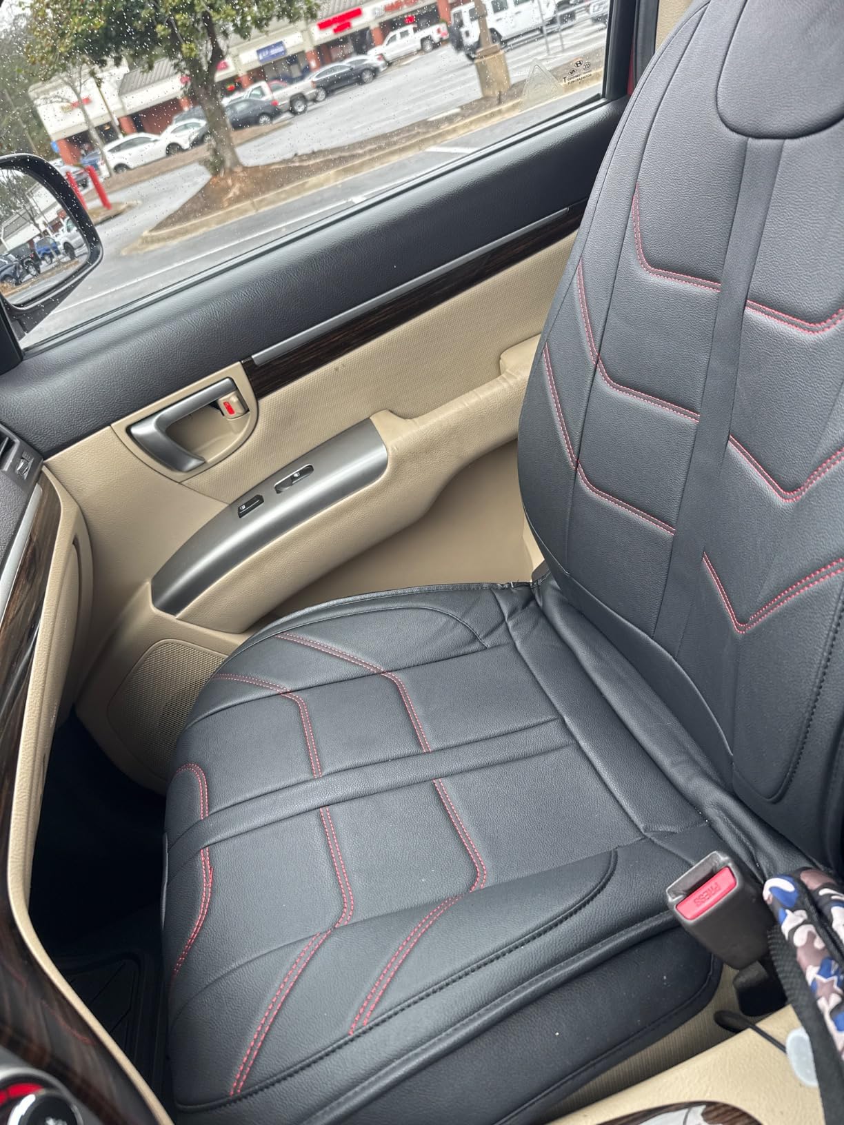 TTX LIGHTING Car Seat Covers fit for Hyundai Palisade 2020-2026 Full Set: Premium Leather Automotive Seat Cover with Airbag Compatible Waterproof (5 Seats, Black) customer photo 2