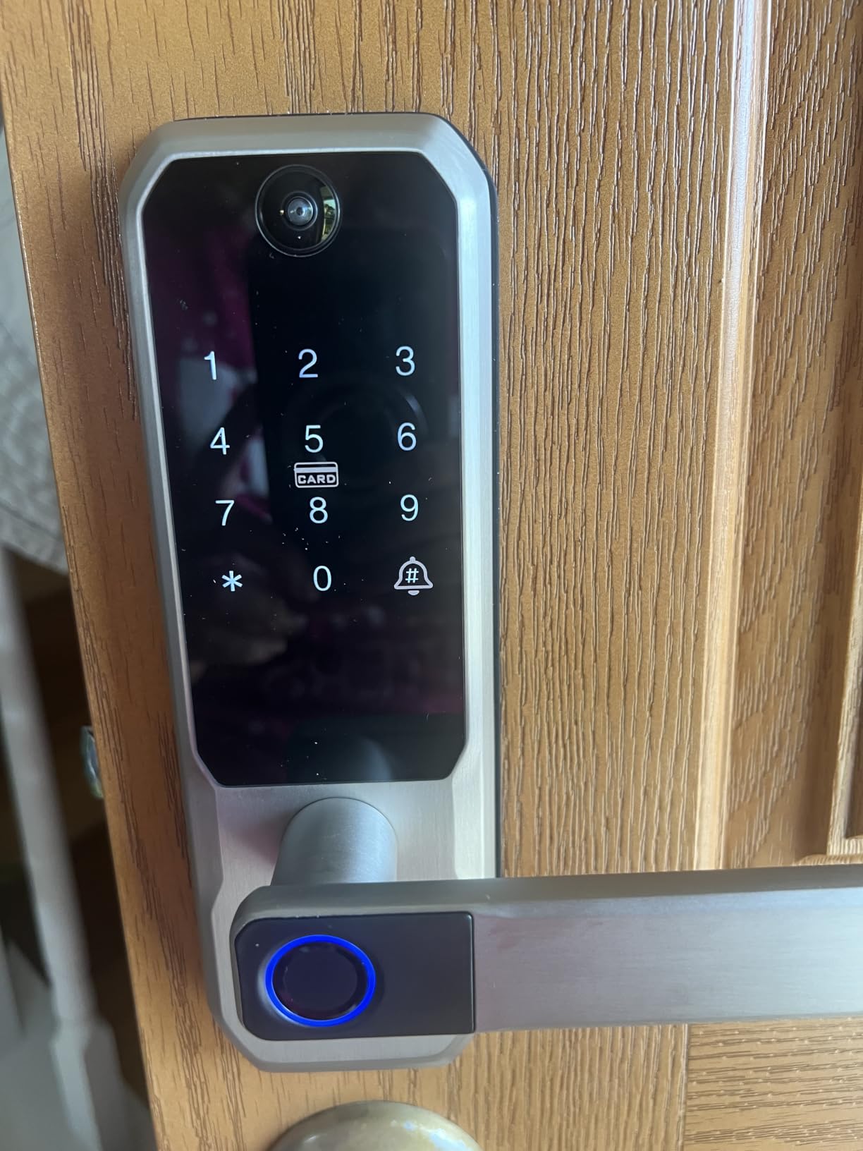 UMIKSMART WiFi Smart Door Lock with Camera, Fingerprint Keypad, App Control | Fingerprint, PIN and IC card access with HD camera and remote control for apartments and rental properties customer photo 1
