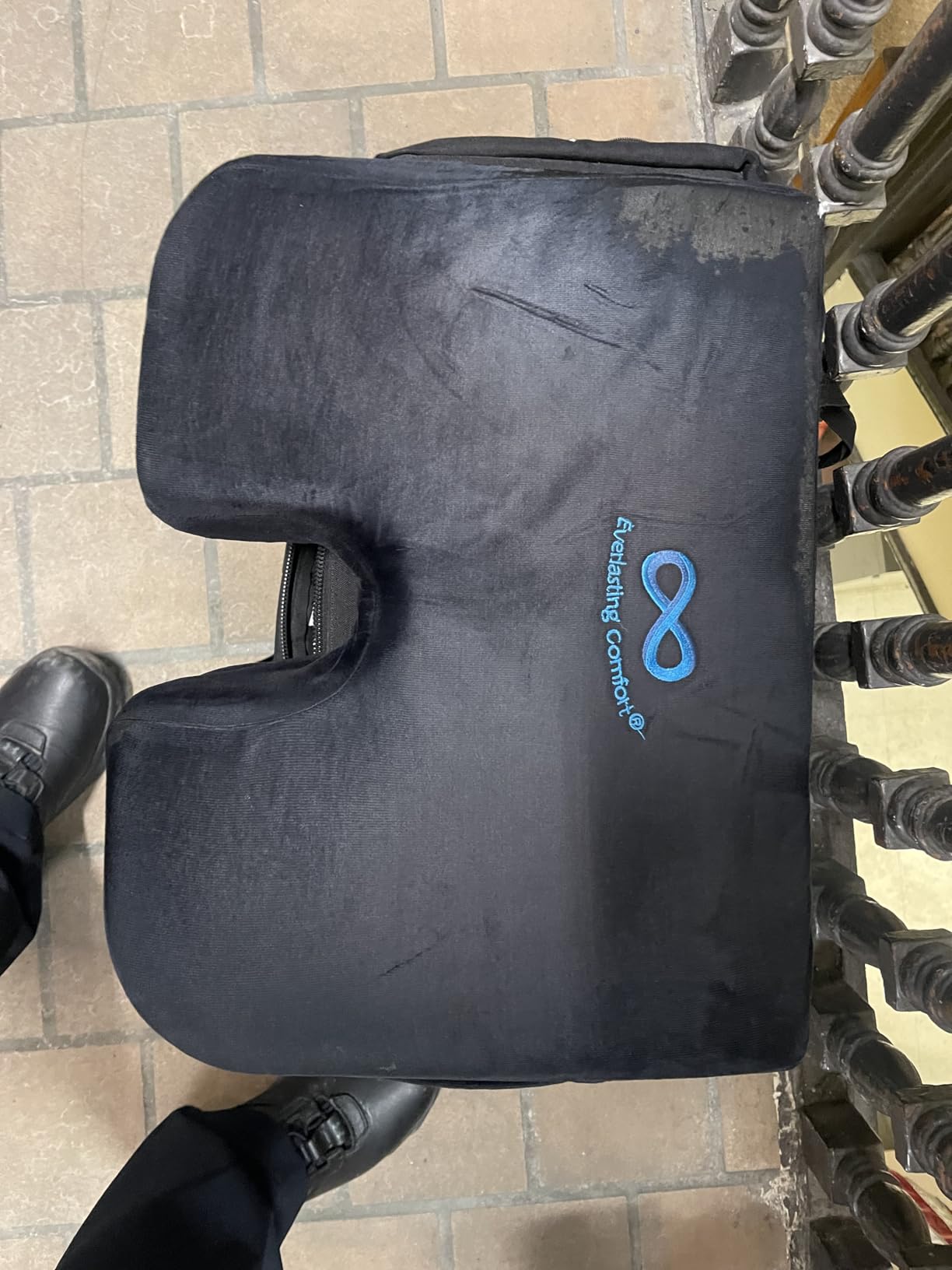 Everlasting Comfort Car Seat Cushion for Driving - Orthopedic Car Cushion for Office, Travel, Gaming Chair Memory Foam Driver Booster for Short People, Non-Slip, Washable Cover, Back & Sciatica Relief customer photo 2