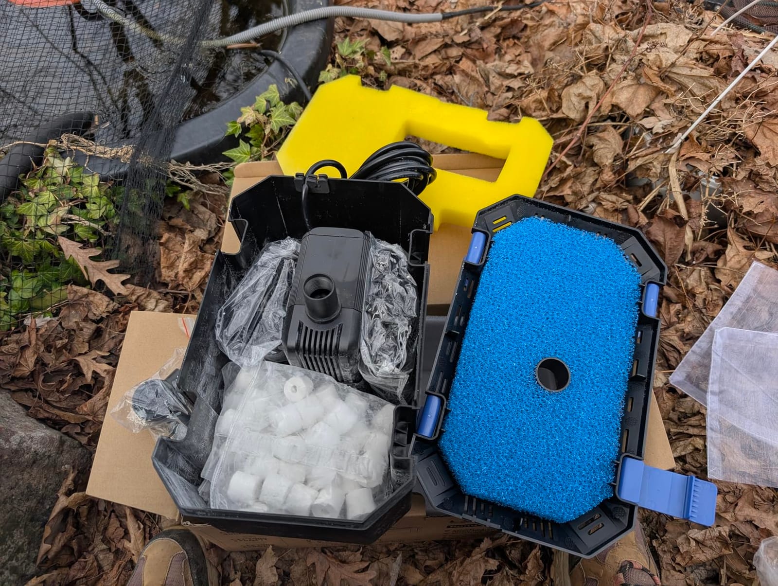 850GPH Pond Filter Pump with 4-Stage Filtration, Fish Pond Filter for Outdoor Ponds 500-750 Gal, Pond Pump Filter Box for Garden, Waterfall, Fountain, Water Feature customer photo 2