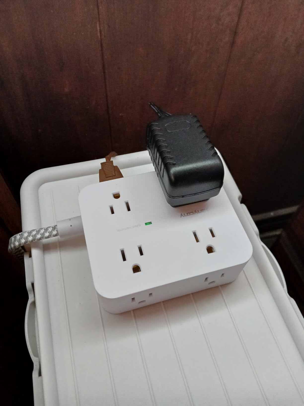 HANYCONY Surge Protector Power Strip 15 Ft Long Cord, 1080J, Flat Plug | Extension Cord with Multiple Outlets, 4 USB Ports (2 USB C), Desk Charging Station, Home Office, College Dorm Room Essentials customer photo 1