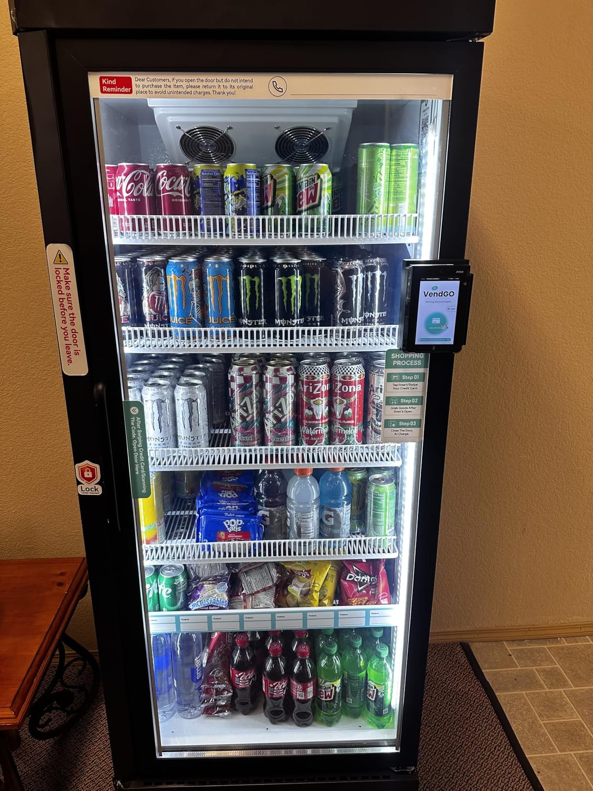 Smart AI Refrigerated Vending Machine with Card Reader, 6 Layer Snack and Drink Combo, 800 Can Capacity, AI Visual Recognition, App Control, 1 Top and 3 Bottom Motorized Lanes, Easy Pickup(U1-D3) customer photo 1