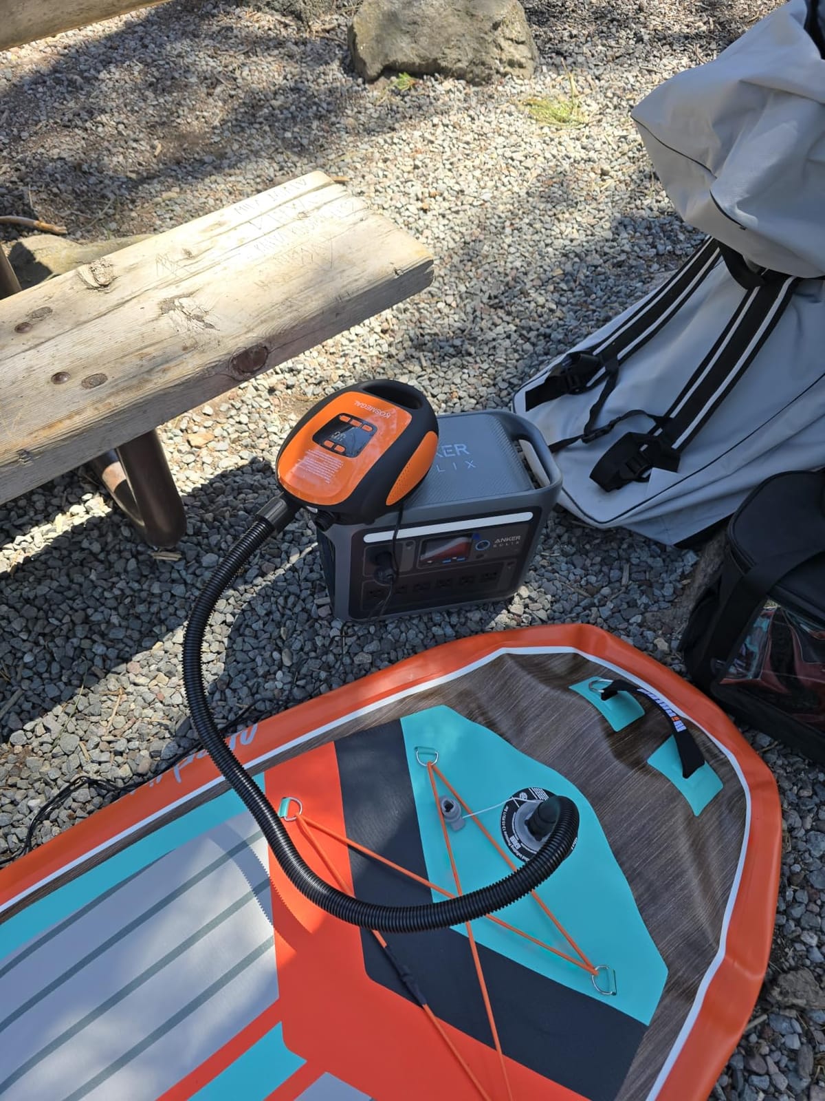 Paddle Board Pump Electric Portable, KOSMEGAL SUP Pump for Paddleboard, Professional 20PSI Air Compressor with Auto-Off, Deflation Function and 12V DC Car Connector for Inflatables, Kayaks and Boats customer photo 2