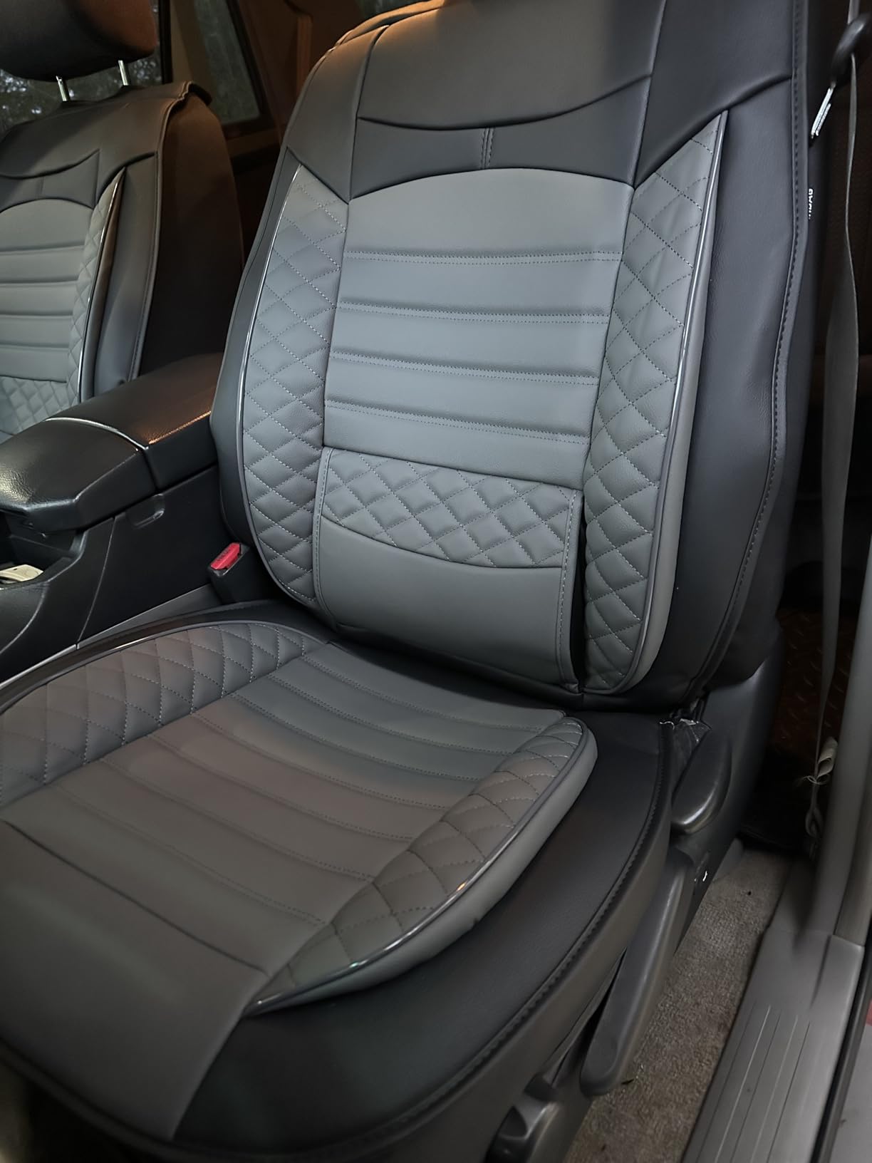 Seat Covers for Hyundai Palisade 2020-2026 2027 Front Set 2 Seats Leather | [Black] Built-In Lumbar Support Anti-Slip Waterproof Airbag Compatible Protects Upholstery From Spills And Daily Wear customer photo 2