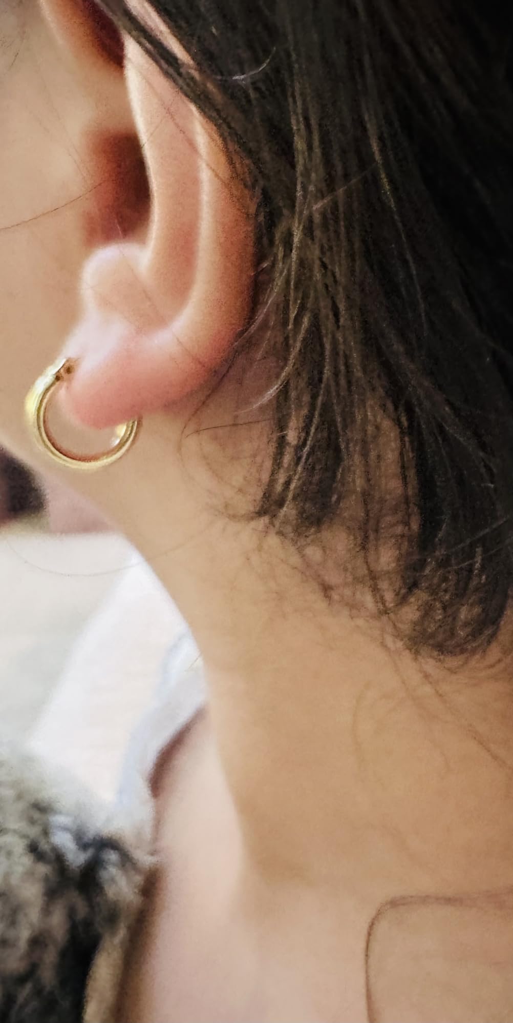 14k Yellow Gold Hoop Earrings for Women Real Gold Classic Polished Round Hoops 2mm Thick 12/16/25/30/35mm Everyday Jewelry customer photo 1