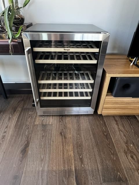 Yeego 15 Inch Wine Fridge with 33 Bottle | Built-In or Freestanding Wine Cooler Refrigerator with Glass Door | 40-65°F, Adjustable Shelves for Home Bar Kitchen Office customer photo 1