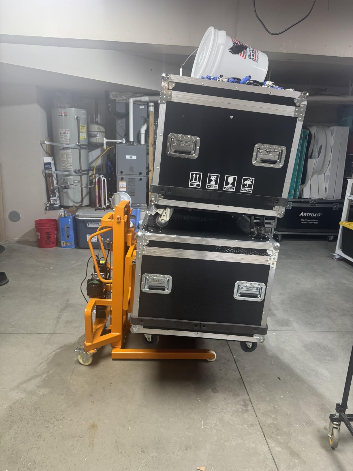 Electric Material Lift Pallet Stacker | 660lbs Capacity Forklift | 47.24