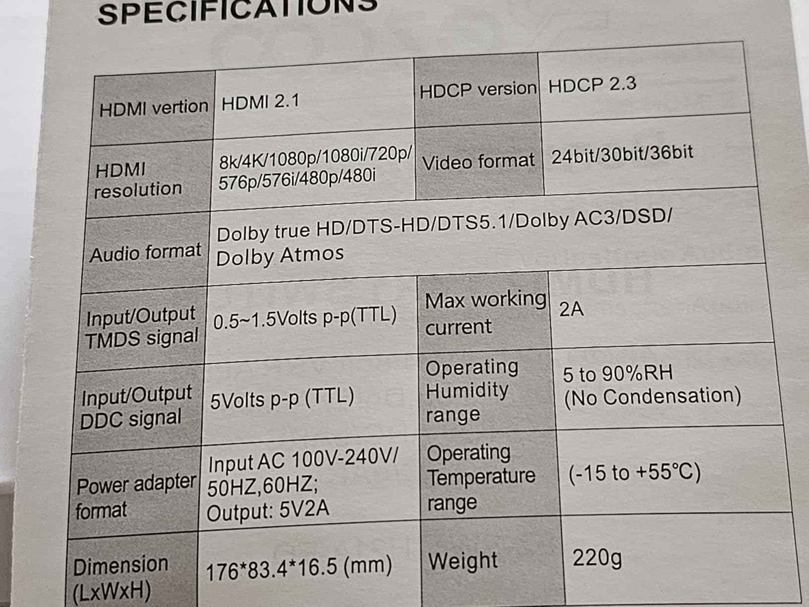 HDMI 2.1 Switch 4K 120Hz 4 in 1 Out with Audio Extractor VRR ALLM HDCP2.3 ARC eARC HDR CEC SPDIF Optical and 3.5mm Audio, Dolby Atmos, Digital EDID for PS5 Xbox NVIDIA AMD customer photo 1