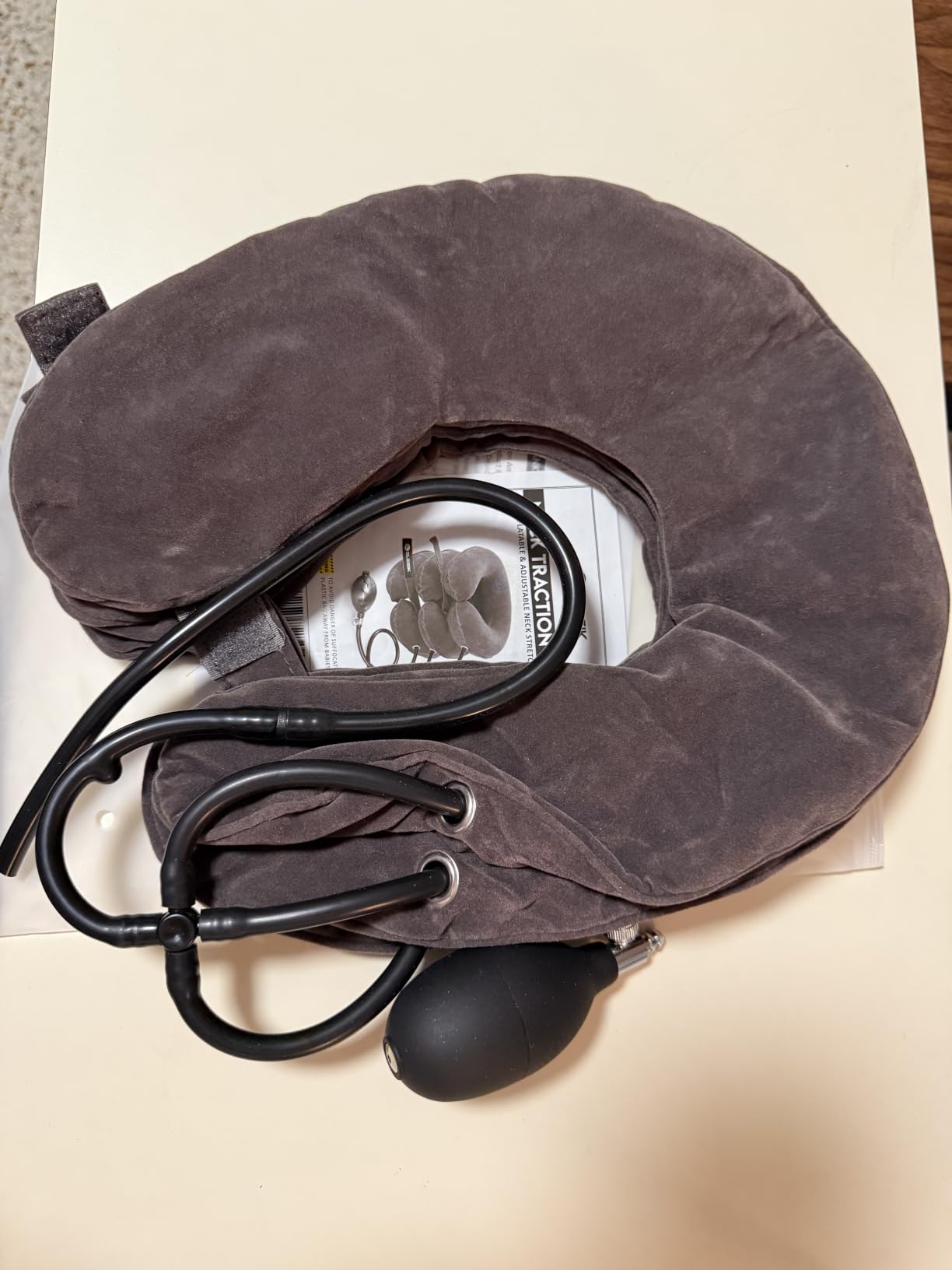 Cervical Neck Traction Device, Neck Stretcher and Cervical Traction Device | Neck Decompression Devices, Cervical Neck Stretcher, Neck Traction Pillow, Neck Extender, Neck Support, Pinched Nerve Relief customer photo 1