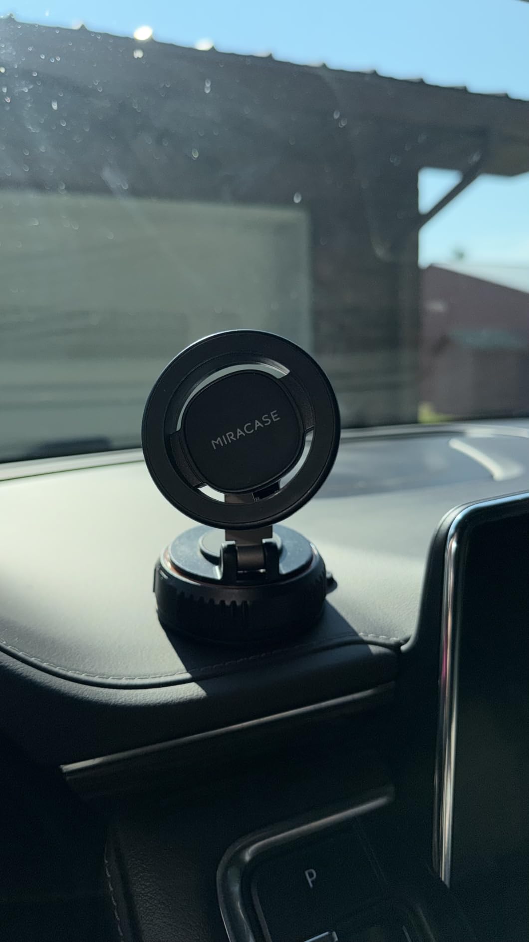 Miracase for MagSafe Car Mount[3600gf Strong Magnet & 89+LBS Suction Base]Vacuum Magnetic Phone Holders for Your Car, 360° Adjustable Dashboard & Windshield Mount with Dash Accents for All Smartphones customer photo 1