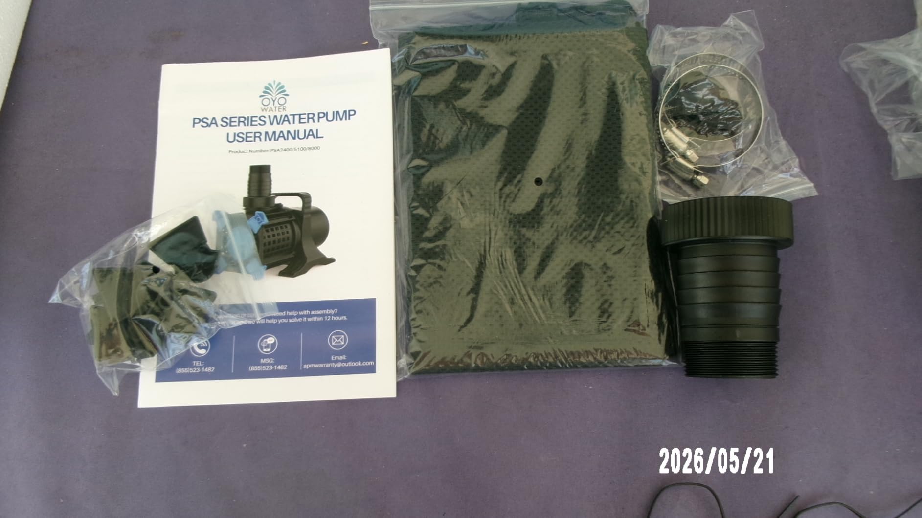 Pond Pump, 5500 GPH Adjustable Flow Submersible Water Pump with Filter Bag, Copper Motor, IPX8 Waterproof for Outdoor Koi Pond, Fountain, Waterfall customer photo 1