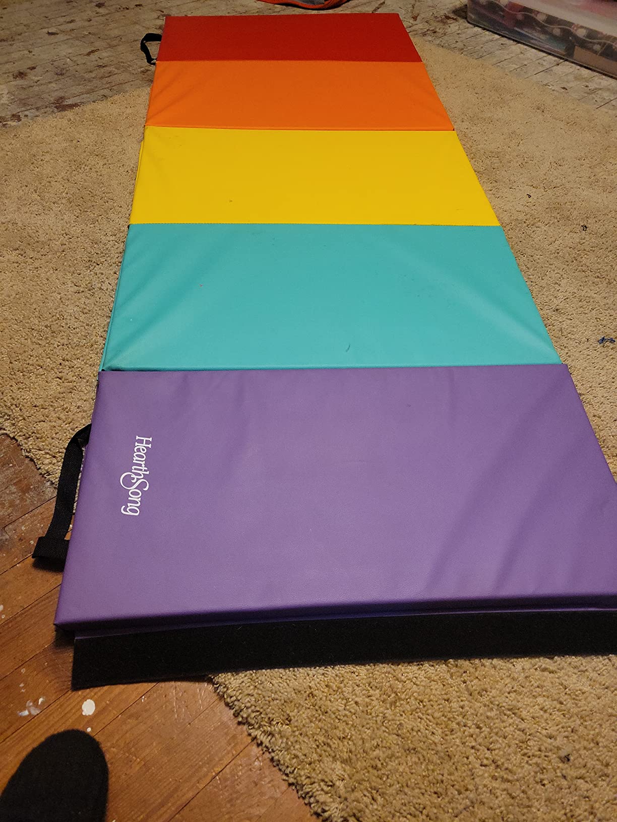Hearthsong Tumbling Mat for Kids, 5-Panel Thick 1.25