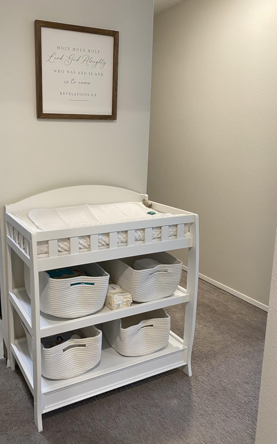Delta Children Infant Changing Table with Pad, Chestnut customer photo 2