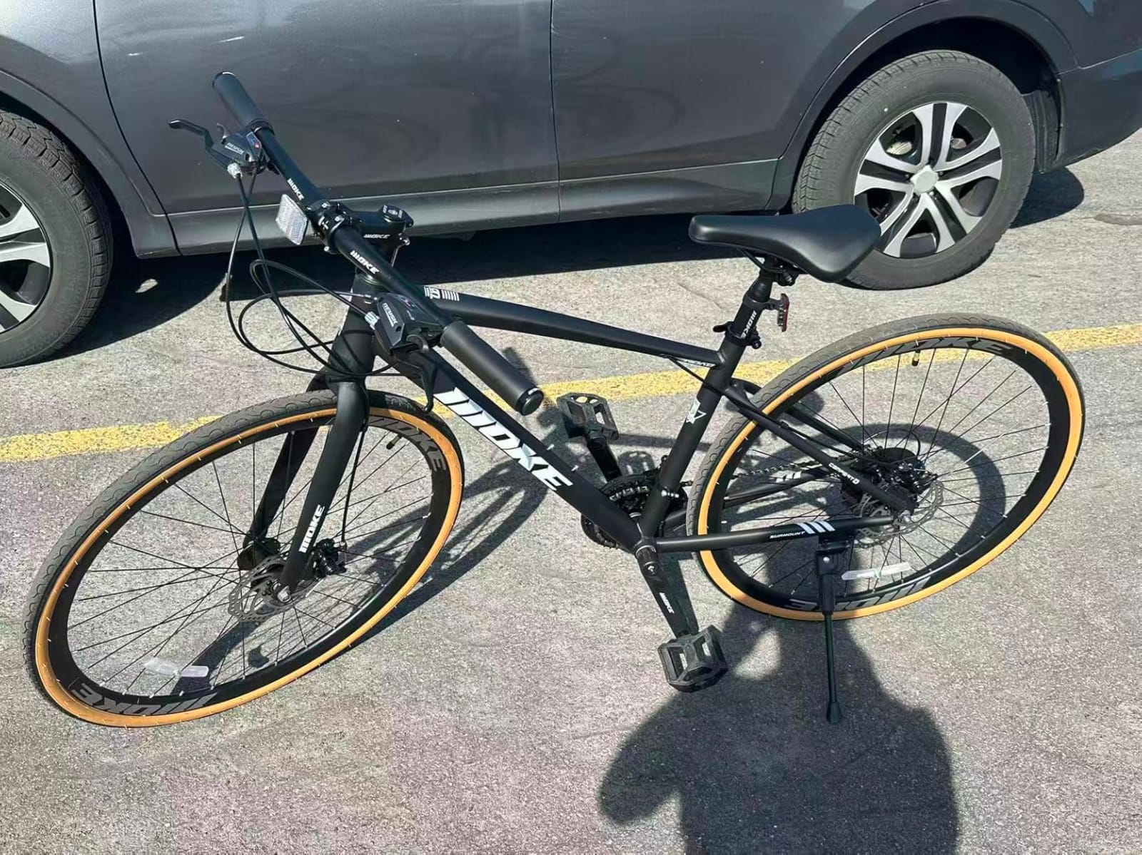DEYGIA Hybrid Bike, 24-Speed 700C Wheel Hybrid Bicycle with Dual Disc Brakes, Trigger Shifting, Internal Wiring Frame, Lightweight City Commuter Bicycle for Men Women Adult, Multiple Colors customer photo 2