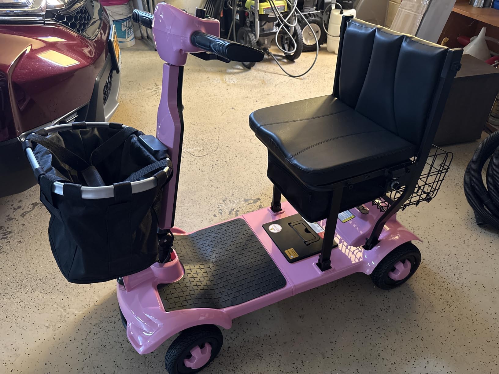 3 Wheel Folding Lightweight Mobility Scooter for Seniors & Adults, M3 Black | Airline-friendly dual 8Ah batteries, up to 20 miles, 30 lb frame, 33 in turning radius, folds for tight halls, stores, cars customer photo 2