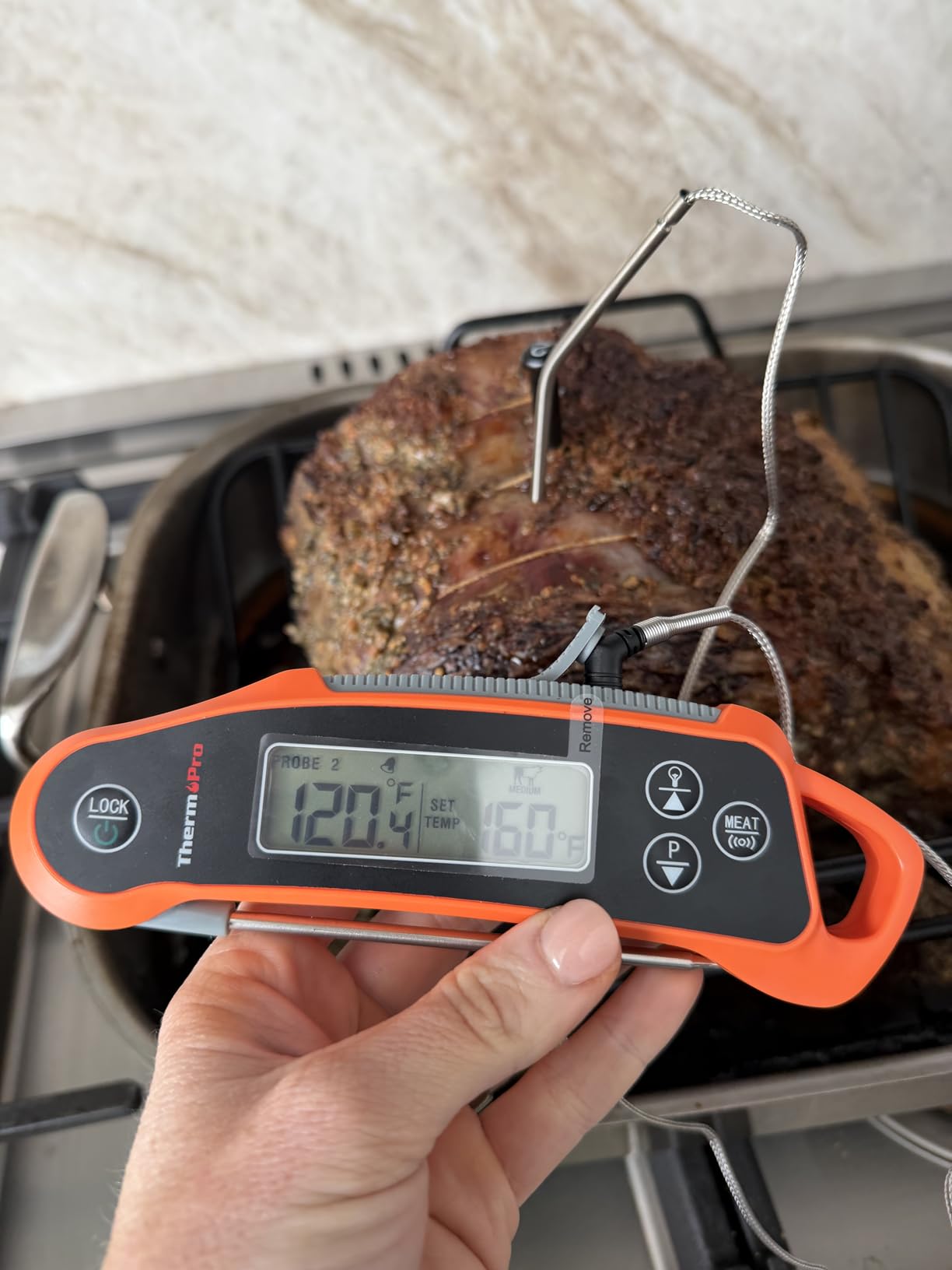 Typhur Sync Gold Dual Wireless WiFi Meat Thermometer with Carrying Case | 2 Probes, 6 Sensors, ±0.5℉ Accuracy, 10X Stronger Signal, Reliable Reading Through Kamado Grill BBQ Oven Smoker Air Fryer customer photo 1