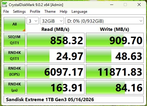SanDisk 1TB Extreme Portable SSD (New Model) - Up to 2000MB/s, USB Type-C, Reliable Durability - SDSSDE70-1T00-G25 customer photo 2