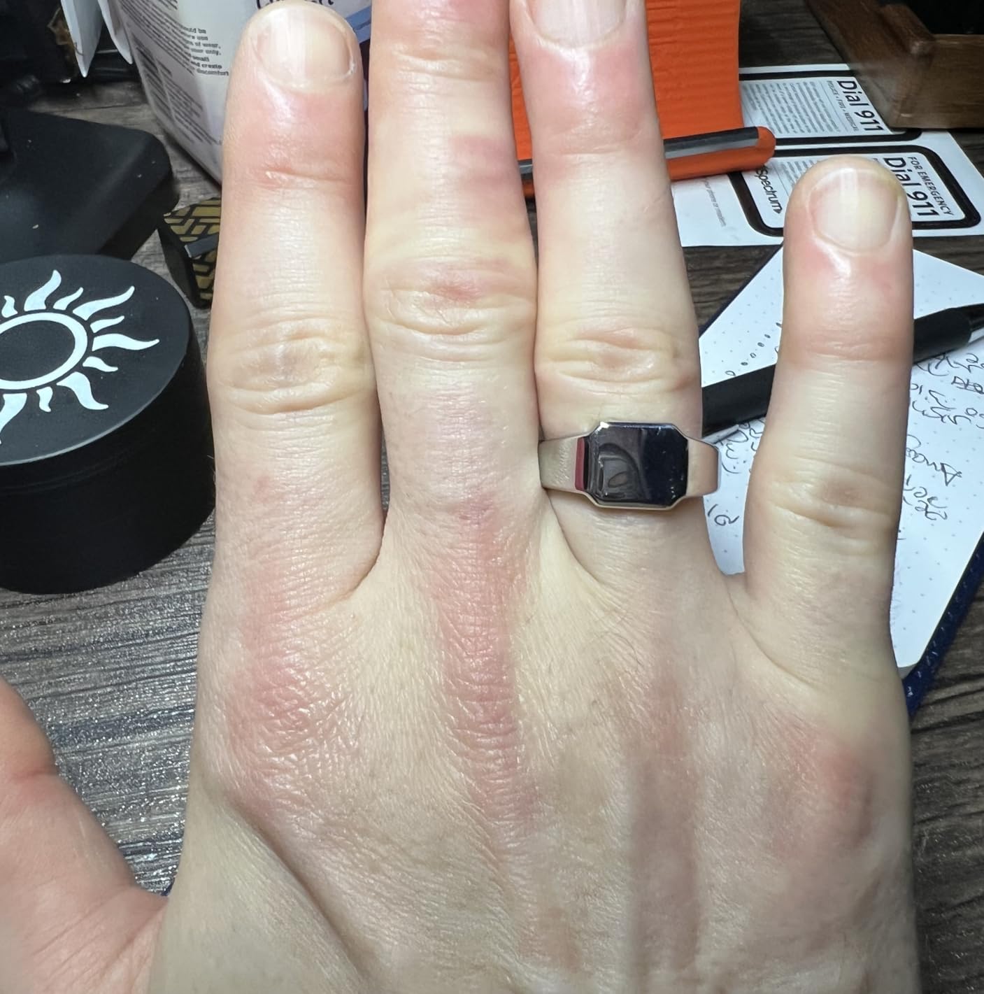 Forge & Foundry Plain Signet Men's Signet Ring - Polished Stainless Steel customer photo 2