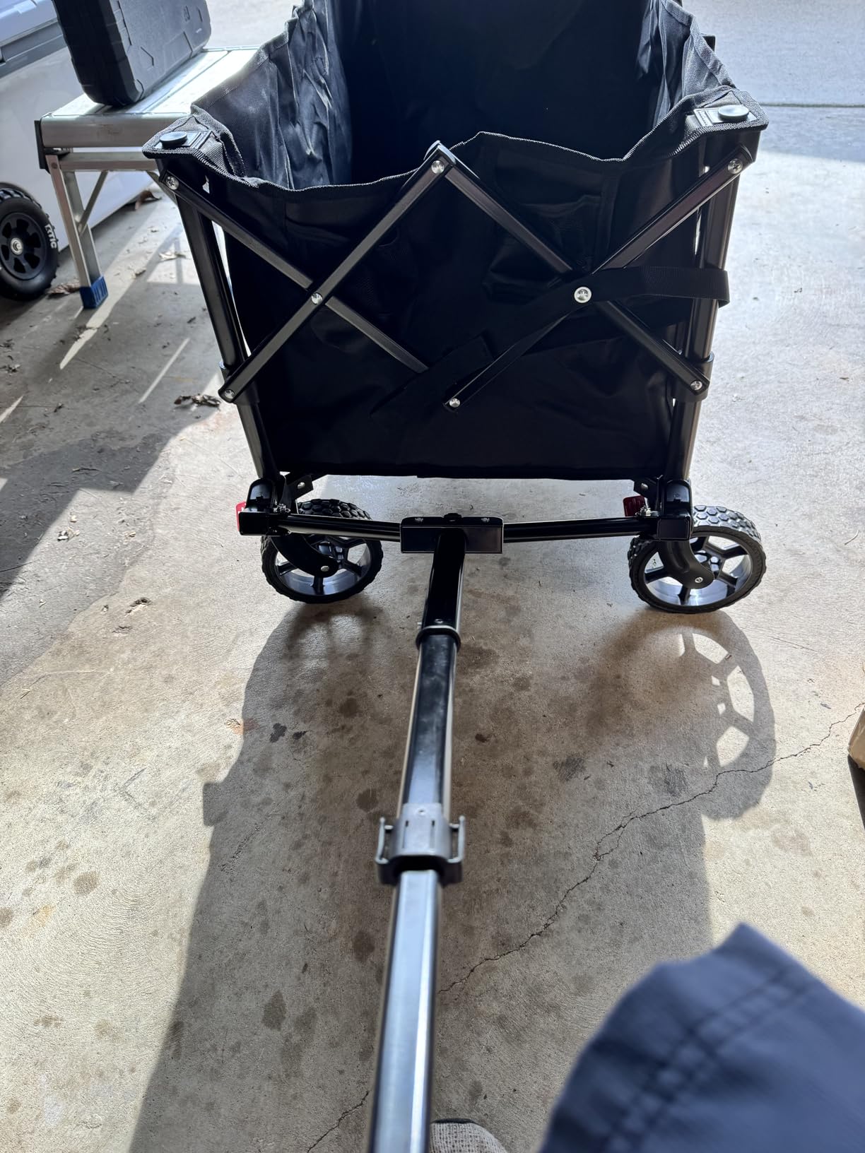 Wagons Carts Foldable, Collapsible Wagon with Wheels, 450LBS Heavy Duty Beach Wagon Cart, Lightweight Portable Folding Utility Wagon Cart with Cup Holders for Camping, Garden, Sports, Grocery customer photo 2