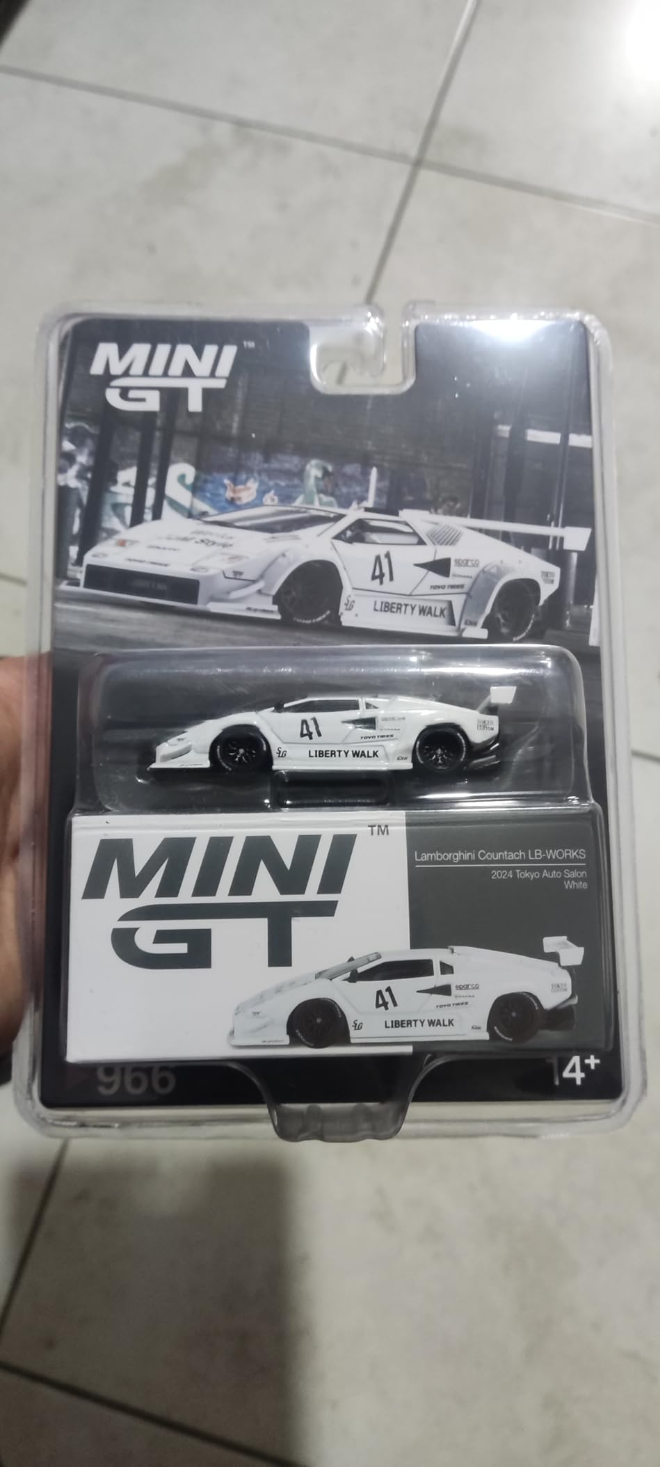 Diecast Model Car Compatible with Mini GT 1:64 Lamborghini Countach 25th Anniversary White Limited Edition MGT01134 customer photo 2