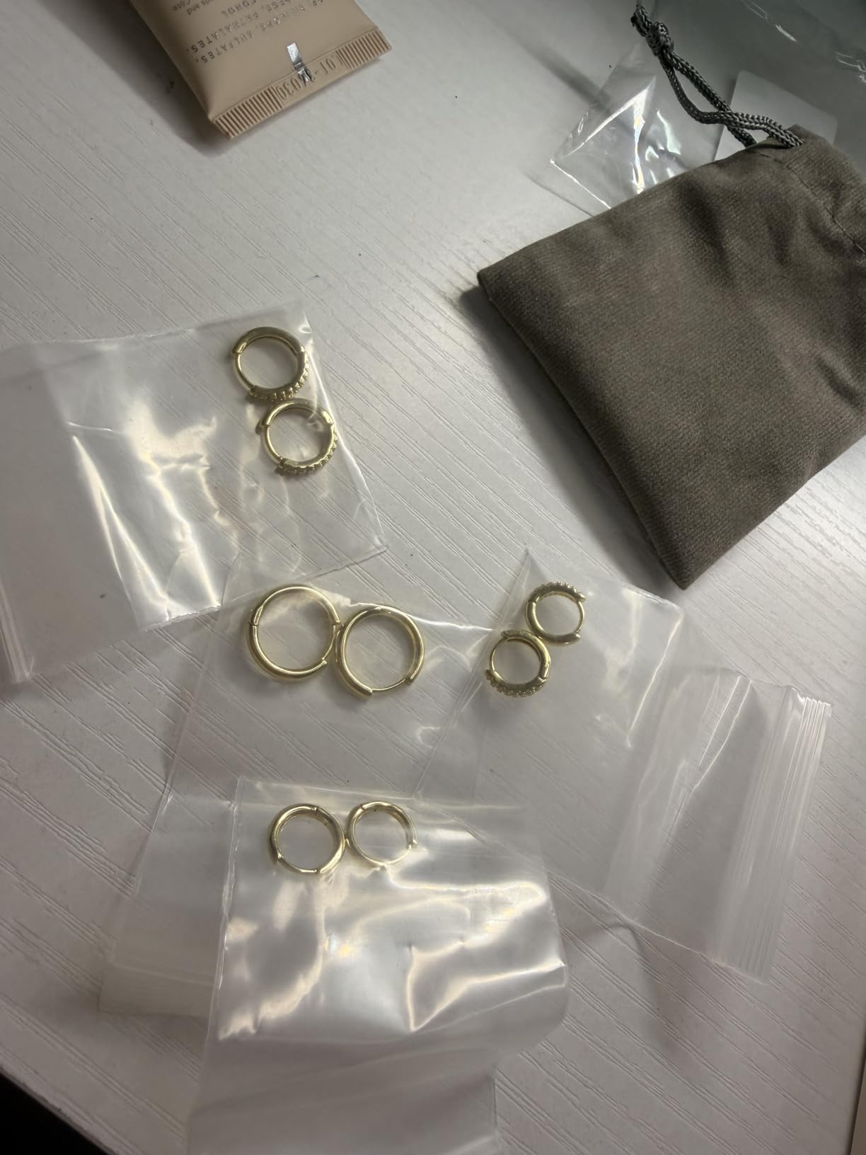 4 Pair Small Gold Hoop Earrings for Women Sensitive Ears - Hypoallergenic 14k Real Gold Plated Hoops Zirconia Cartilage Huggie Earrings Set Helix Piercing Earring Gold Jewelry for Women Gift customer photo 1